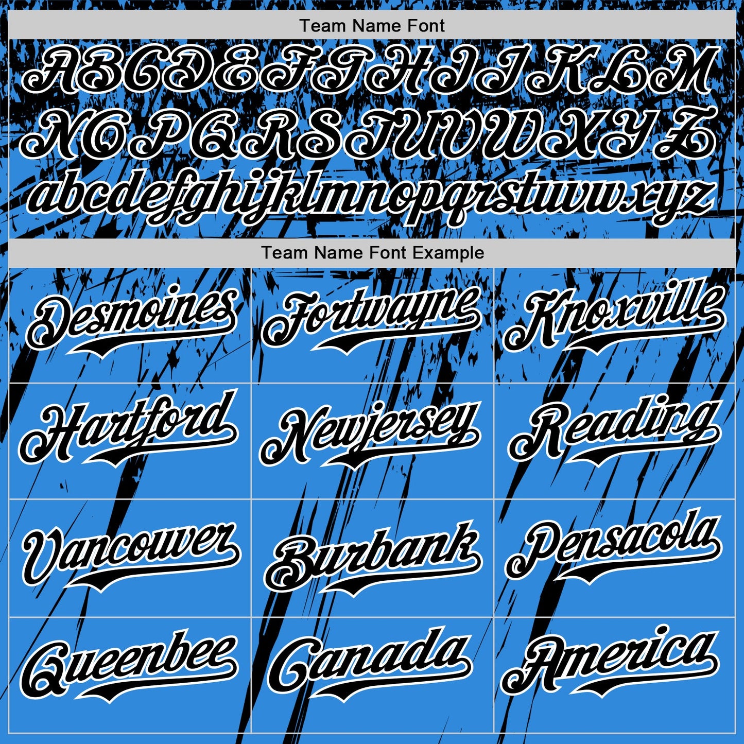 Custom Electric Blue Black-White Distressed Scratch Brush Stroke Authentic Baseball Jersey view 4