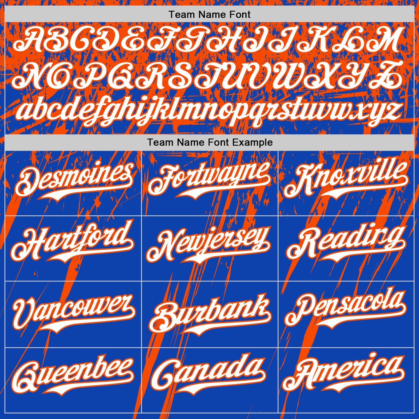 Custom Thunder Blue White-Orange Distressed Scratch Brush Stroke Authentic Baseball Jersey view 4