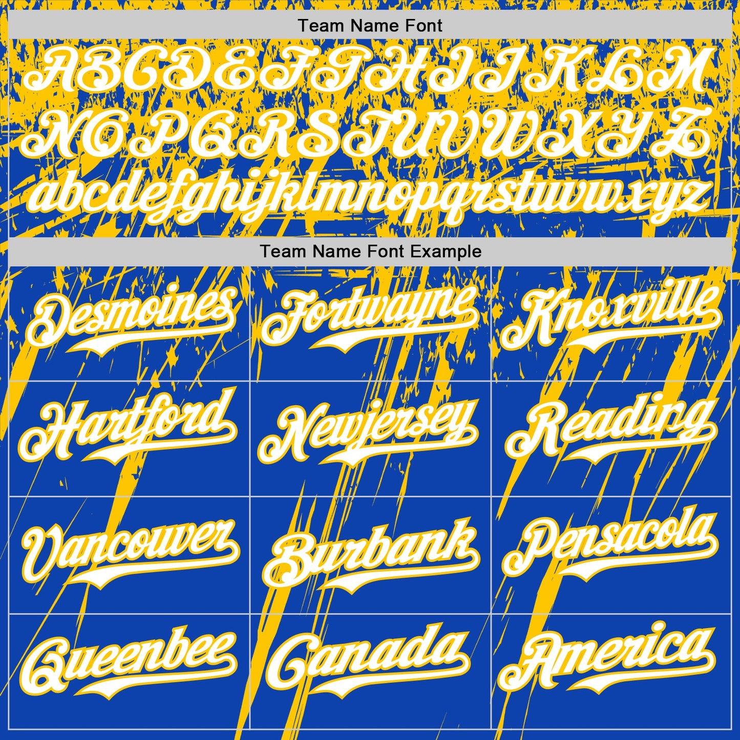 Custom Thunder Blue White-Yellow Distressed Scratch Brush Stroke Authentic Baseball Jersey view 4