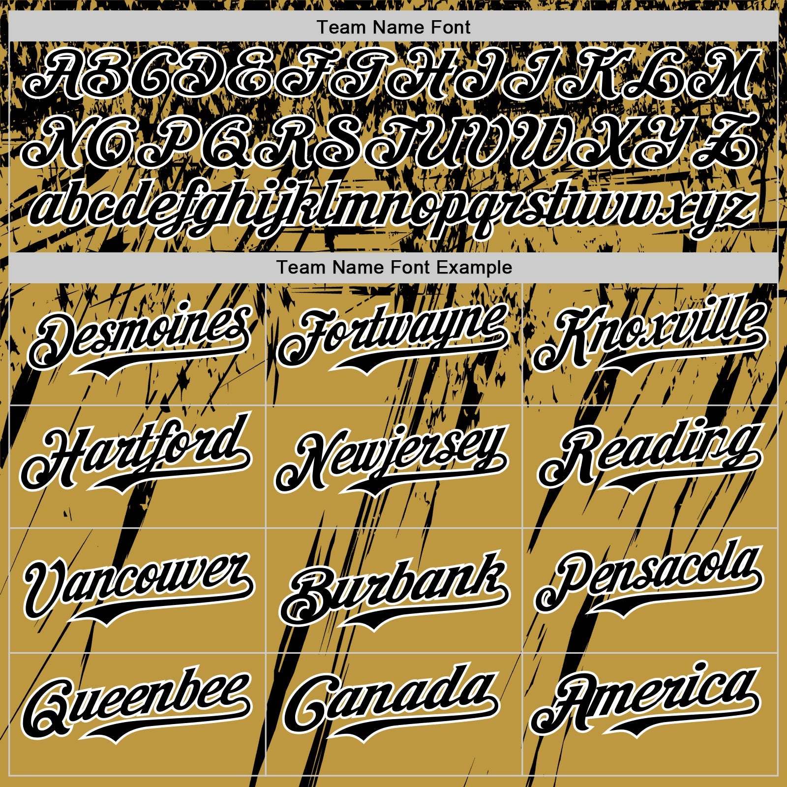 Custom Old Gold Black-White Distressed Scratch Brush Stroke Authentic Baseball Jersey view 4