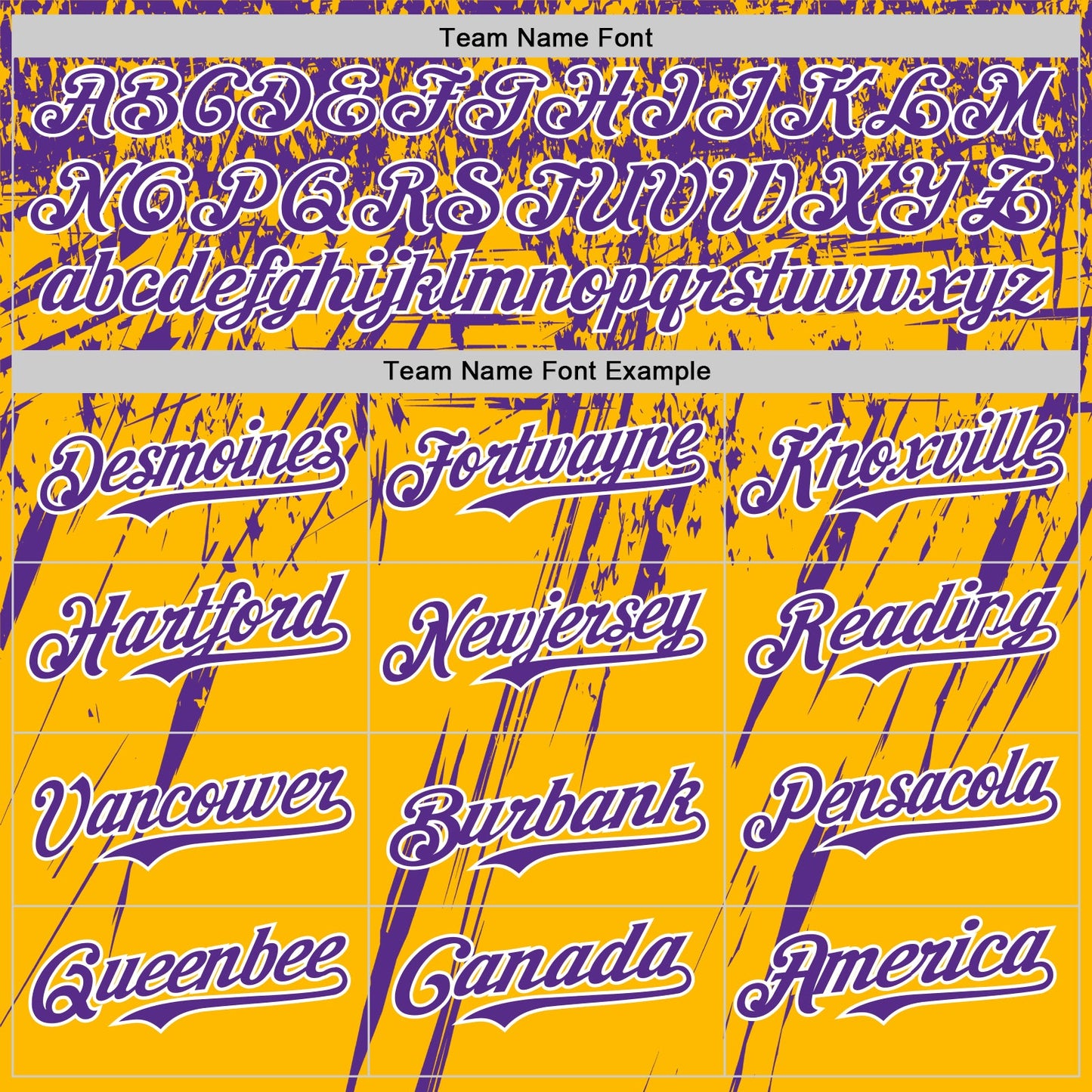 Custom Gold Purple-White Distressed Scratch Brush Stroke Authentic Baseball Jersey view 4