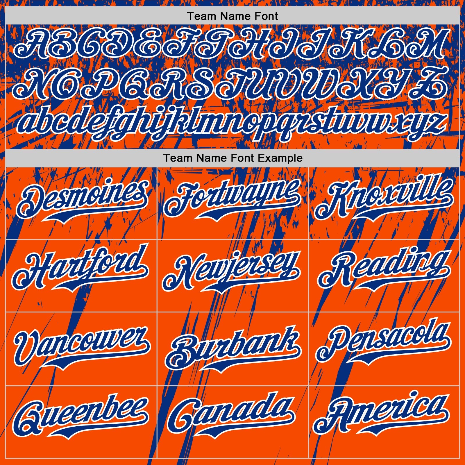 Custom Orange Royal-White Distressed Scratch Brush Stroke Authentic Baseball Jersey view 4