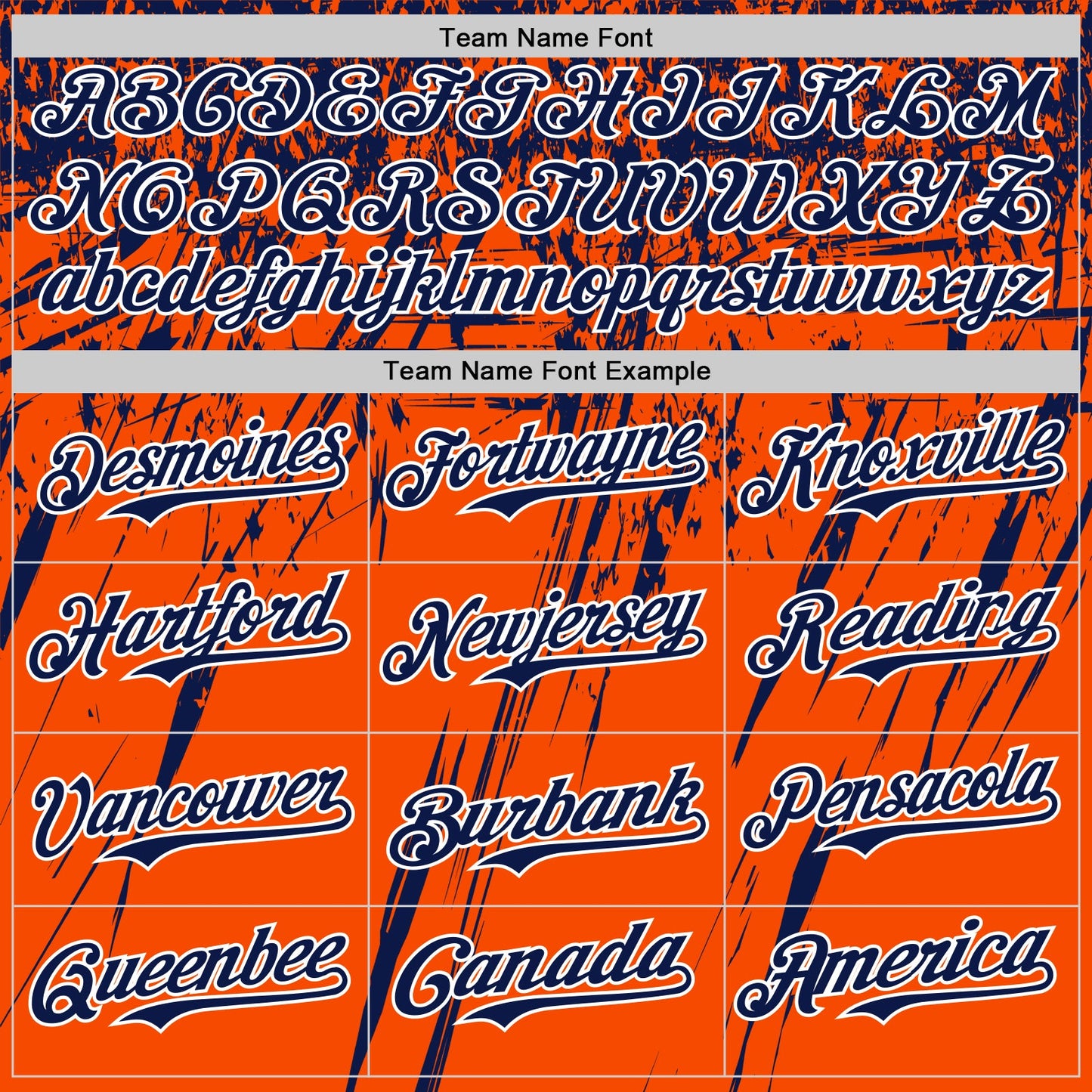 Custom Orange Navy-White Distressed Scratch Brush Stroke Authentic Baseball Jersey view 4