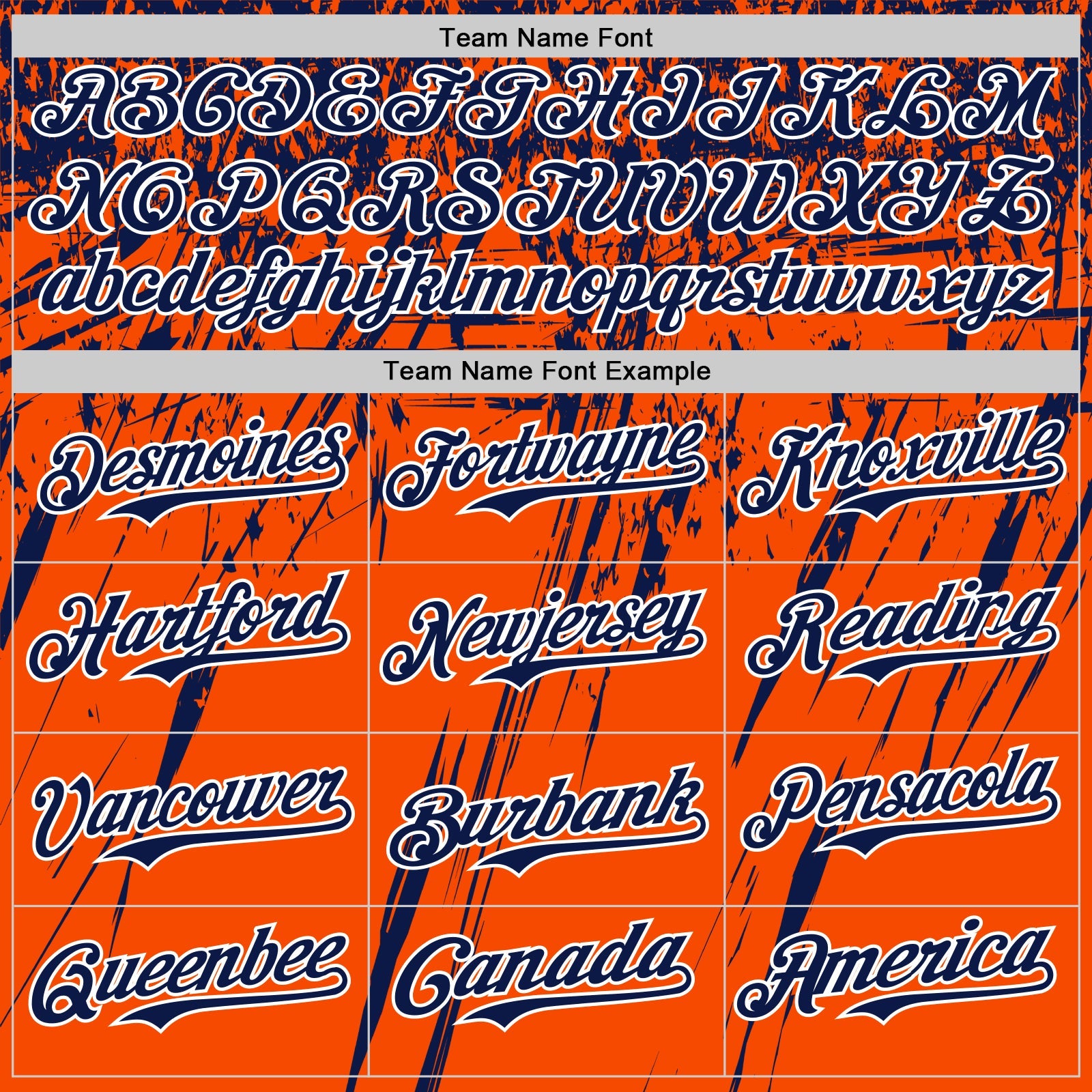 Custom Orange Navy-White Distressed Scratch Brush Stroke Authentic Baseball Jersey view 4