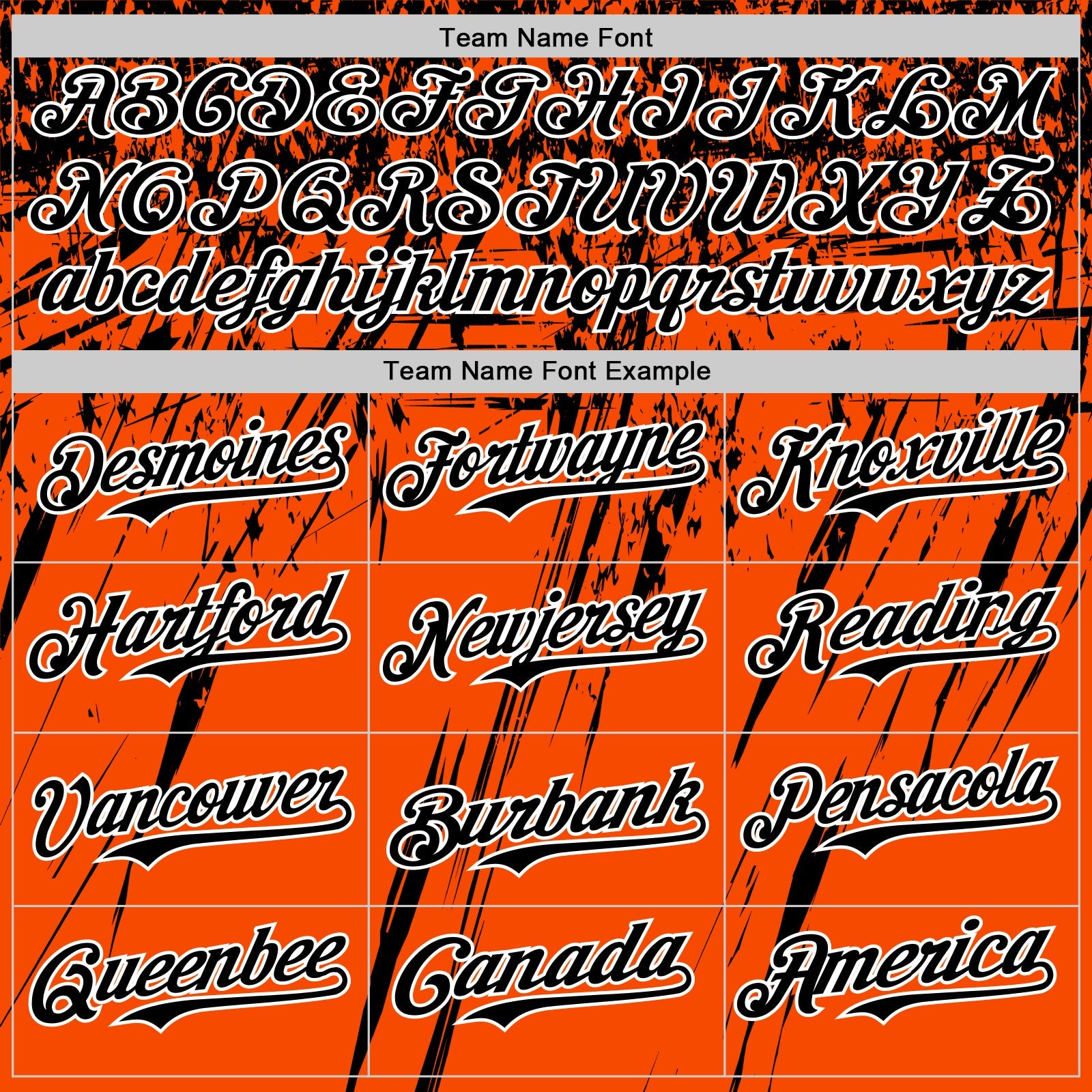 Custom Orange Black-White Distressed Scratch Brush Stroke Authentic Baseball Jersey view 4