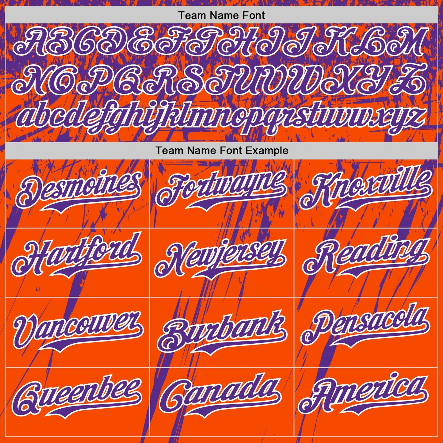 Custom Orange Purple-White Distressed Scratch Brush Stroke Authentic Baseball Jersey view 4