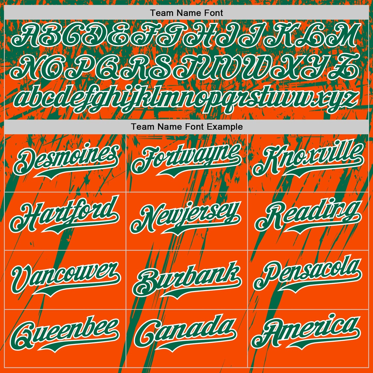 Custom Orange Kelly Green-White Distressed Scratch Brush Stroke Authentic Baseball Jersey view 4