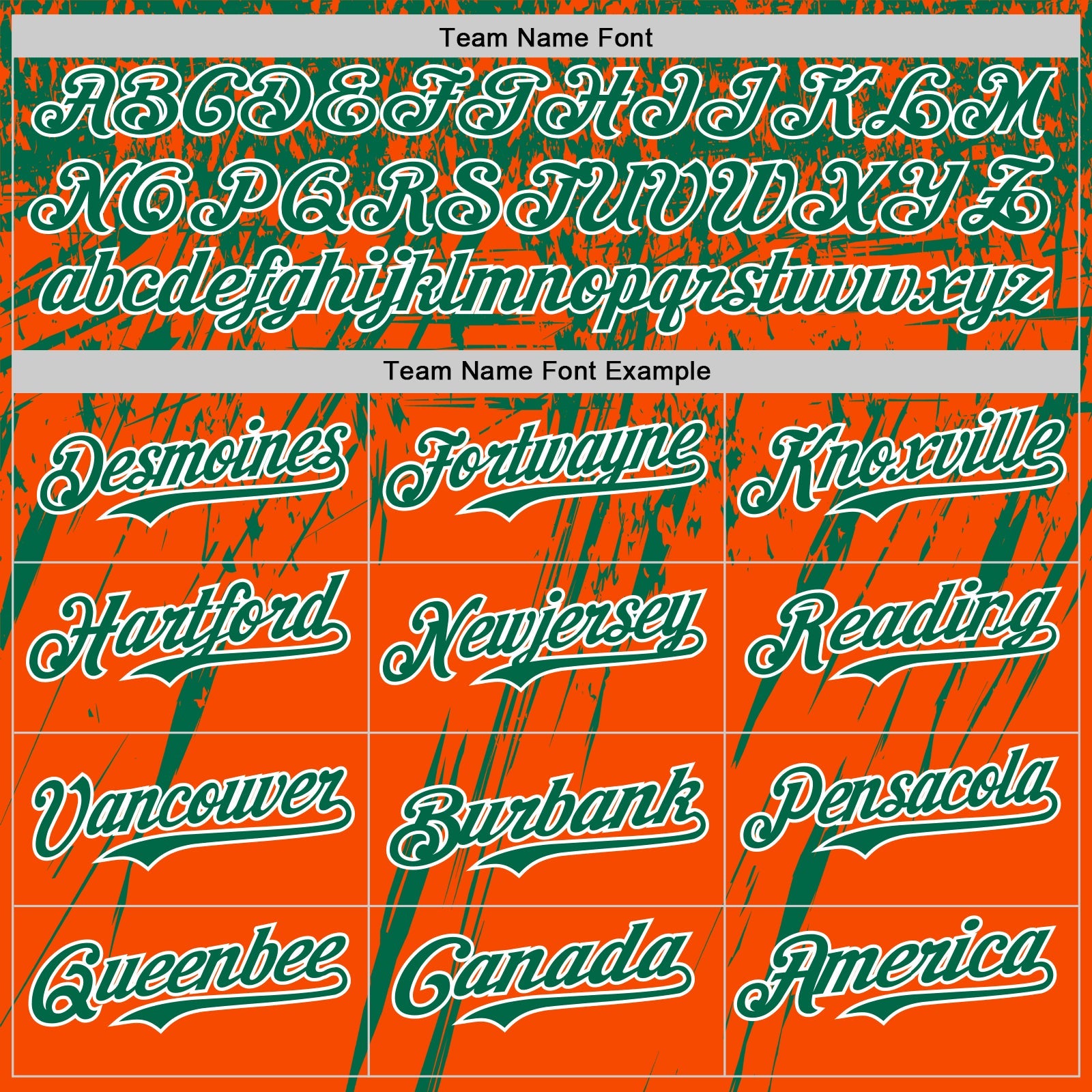 Custom Orange Kelly Green-White Distressed Scratch Brush Stroke Authentic Baseball Jersey view 4