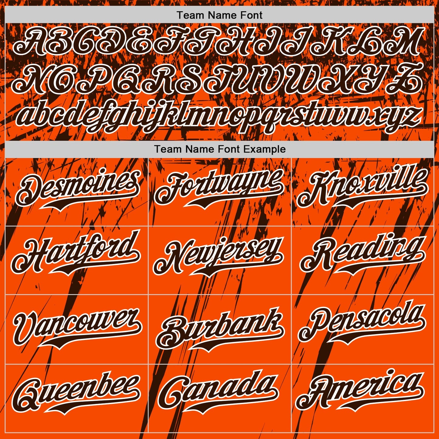 Custom Orange Brown-White Distressed Scratch Brush Stroke Authentic Baseball Jersey view 4