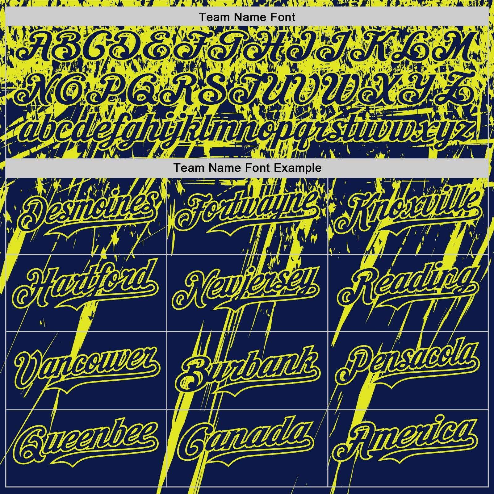 Custom Navy Neon Yellow Distressed Scratch Brush Stroke Authentic Baseball Jersey view 4