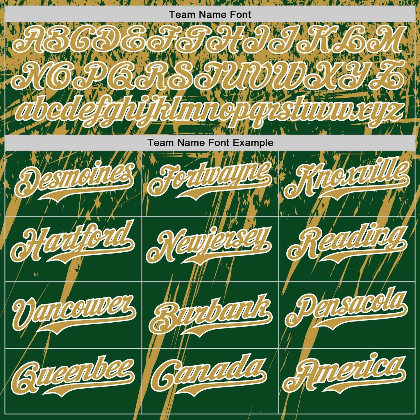 Custom Green Old Gold-White Distressed Scratch Brush Stroke Authentic Baseball Jersey view 4