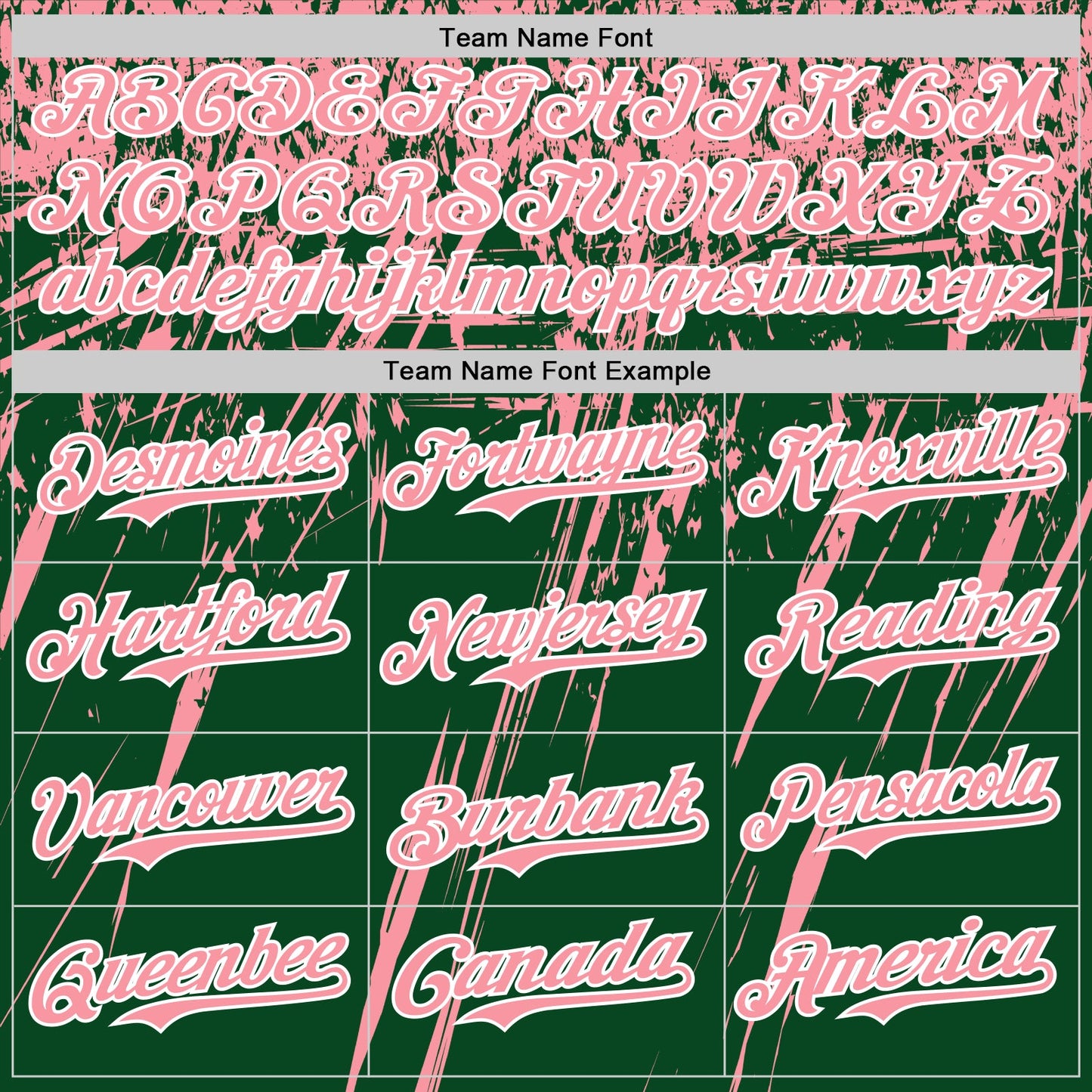 Custom Green Medium Pink-White Distressed Scratch Brush Stroke Authentic Baseball Jersey view 4