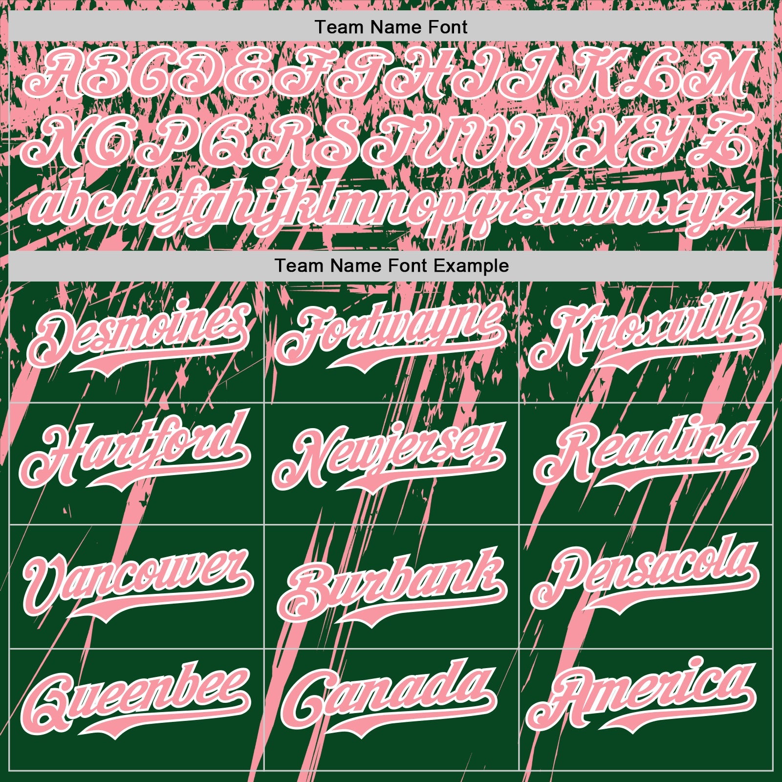 Custom Green Medium Pink-White Distressed Scratch Brush Stroke Authentic Baseball Jersey view 4