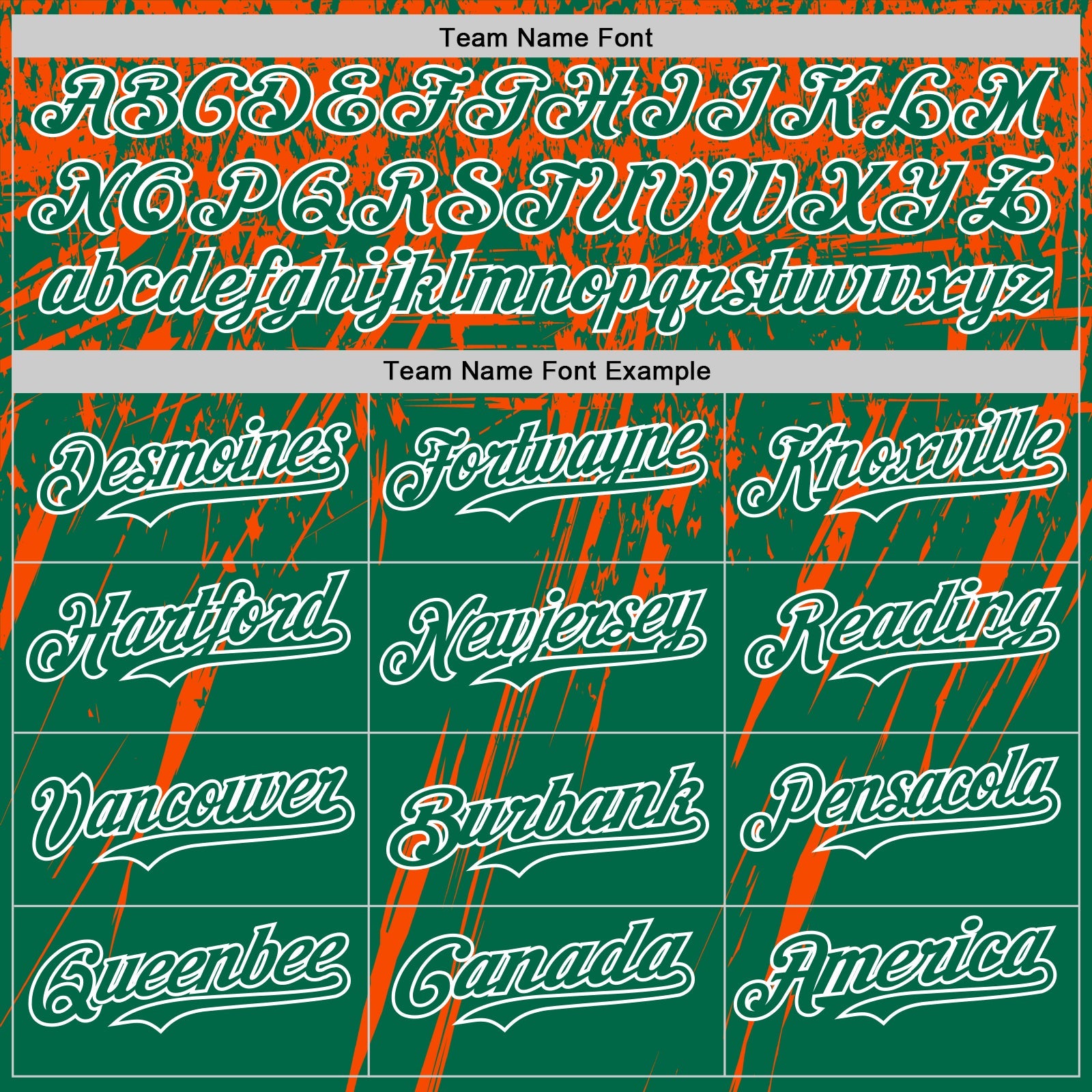 Custom Kelly Green Orange-White Distressed Scratch Brush Stroke Authentic Baseball Jersey view 4