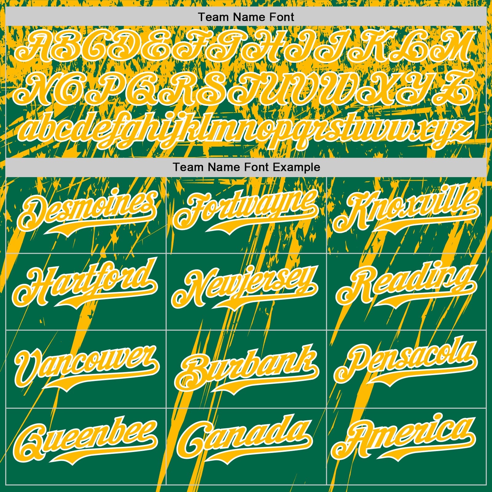 Custom Kelly Green Gold-White Distressed Scratch Brush Stroke Authentic Baseball Jersey view 4
