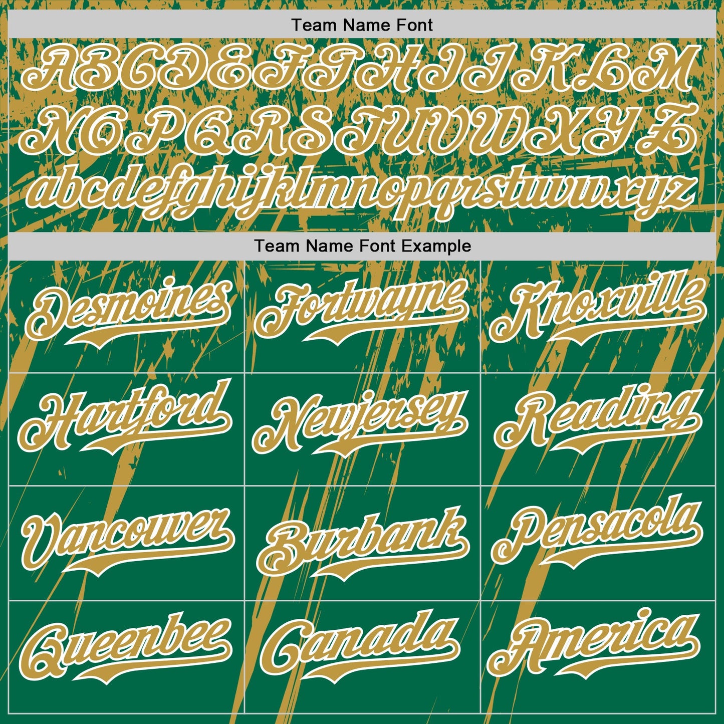 Custom Kelly Green Old Gold-White Distressed Scratch Brush Stroke Authentic Baseball Jersey view 4
