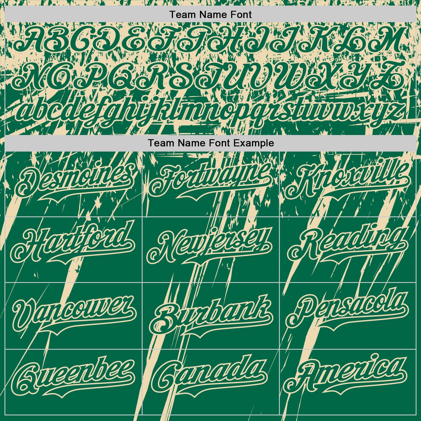 Custom Kelly Green Cream Distressed Scratch Brush Stroke Authentic Baseball Jersey view 4