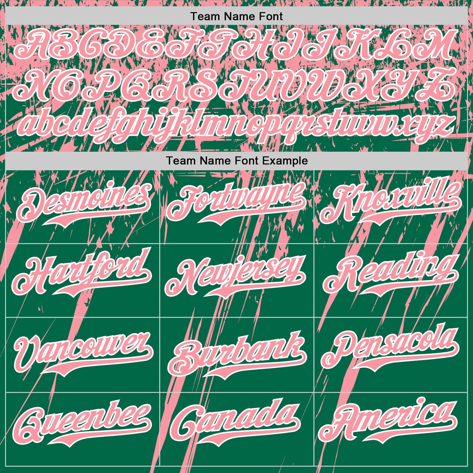 Custom Kelly Green Medium Pink-White Distressed Scratch Brush Stroke Authentic Baseball Jersey view 4