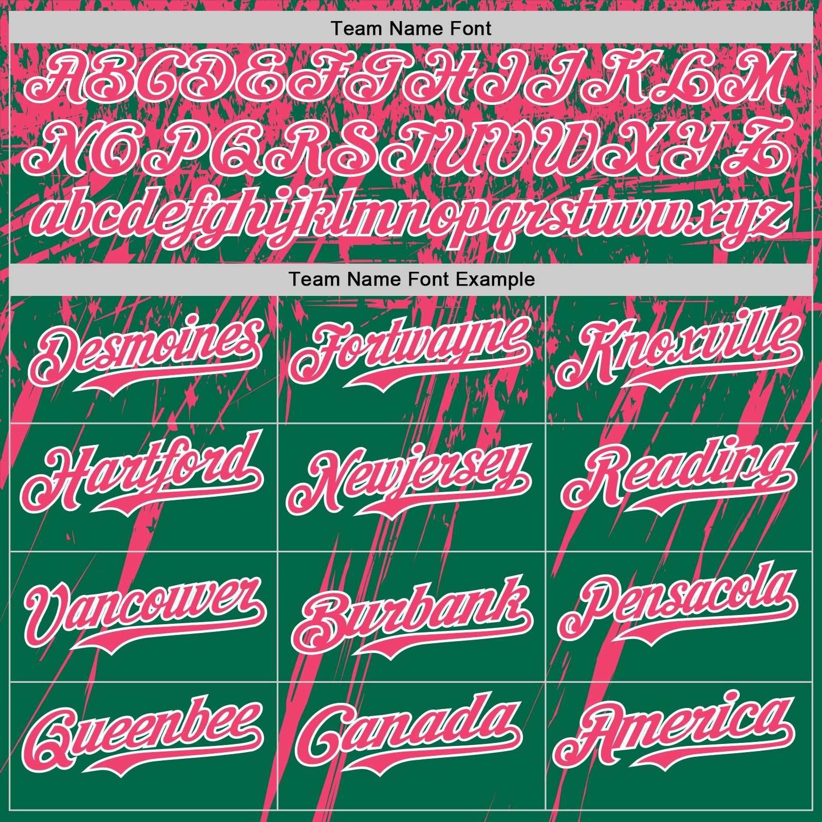 Custom Kelly Green Neon Pink-White Distressed Scratch Brush Stroke Authentic Baseball Jersey view 4