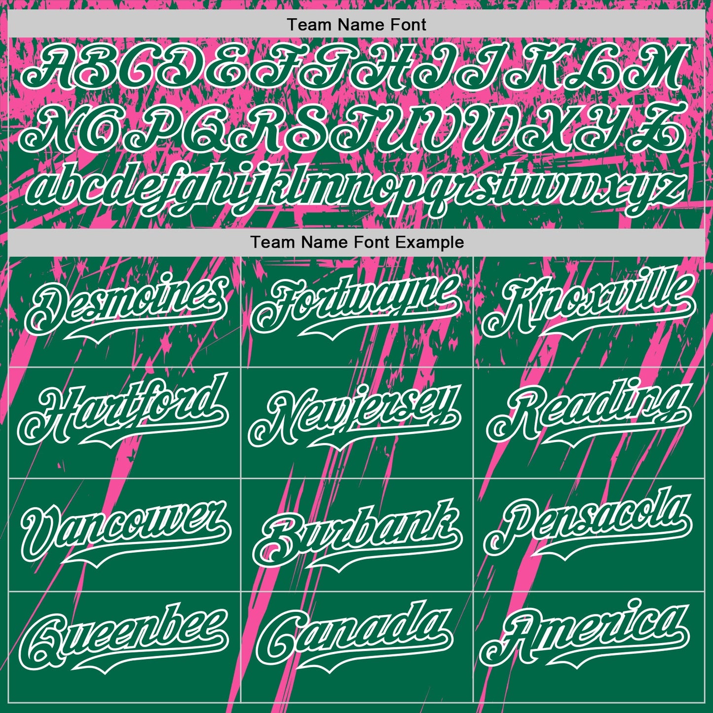 Custom Kelly Green Pink-White Distressed Scratch Brush Stroke Authentic Baseball Jersey view 4