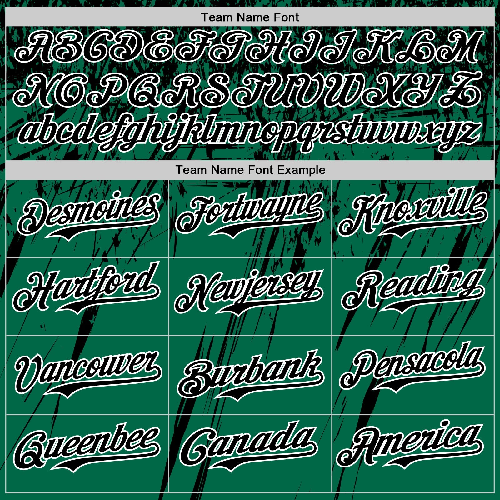 Custom Kelly Green Black-White Distressed Scratch Brush Stroke Authentic Baseball Jersey view 4