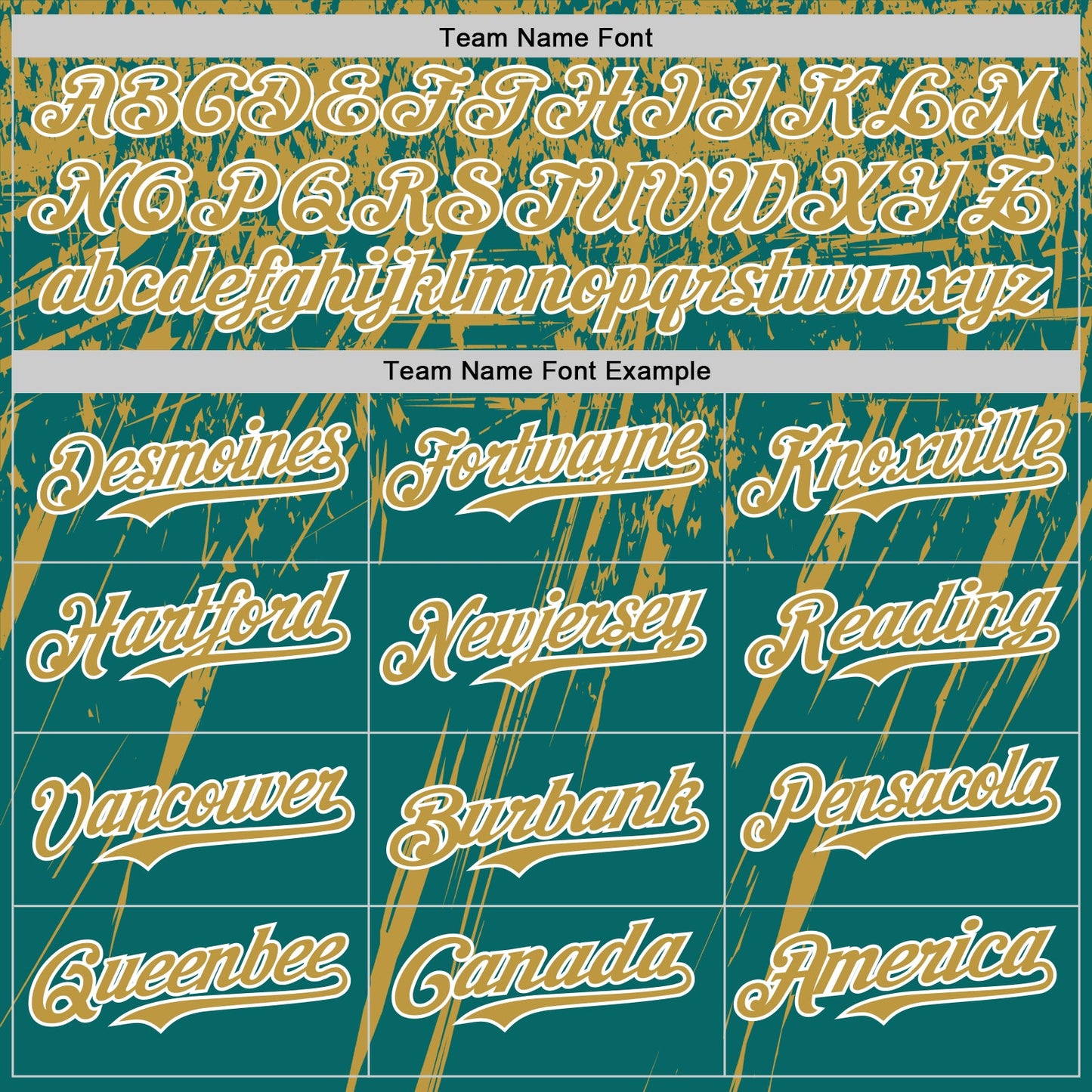 Custom Teal Old Gold-White Distressed Scratch Brush Stroke Authentic Baseball Jersey view 4