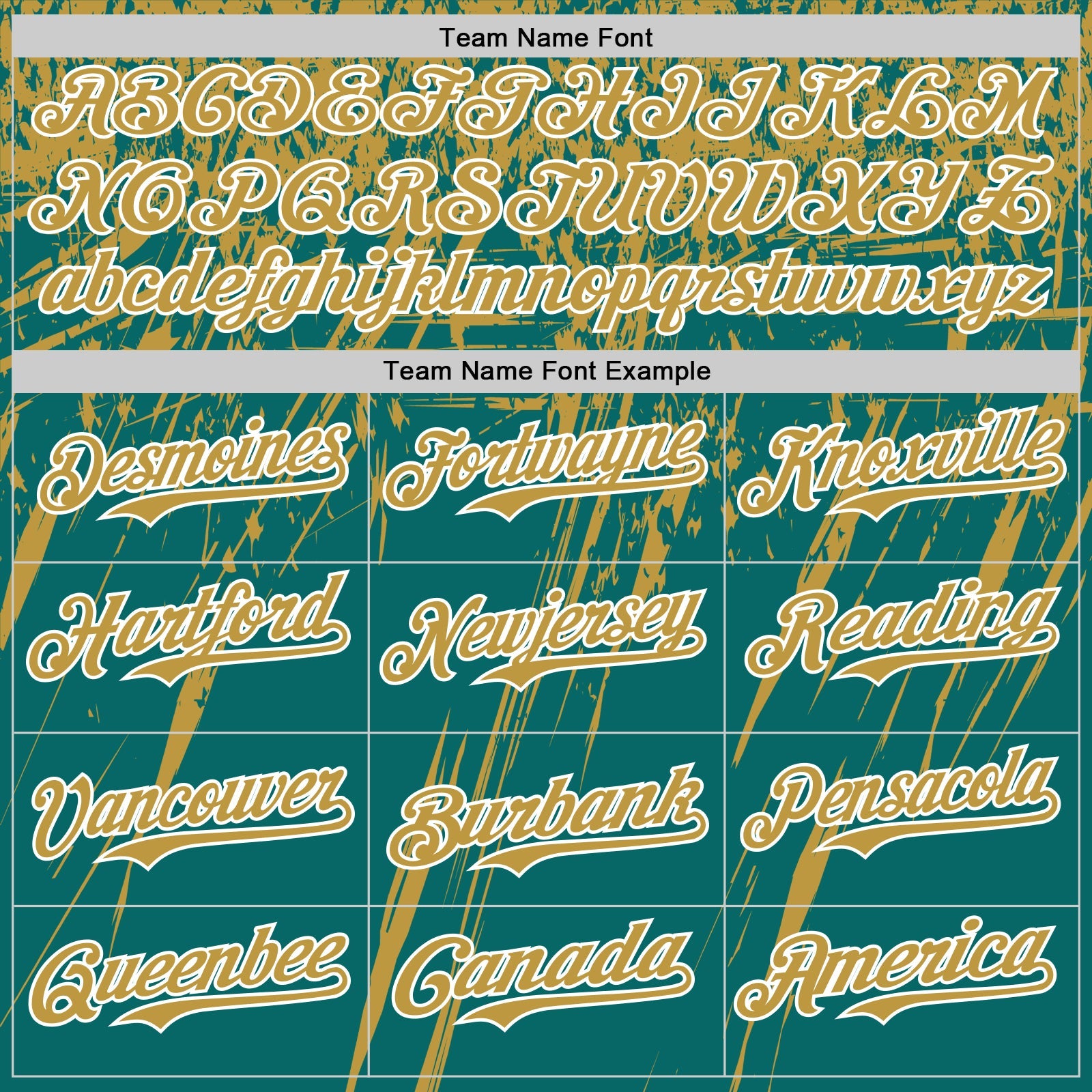 Custom Teal Old Gold-White Distressed Scratch Brush Stroke Authentic Baseball Jersey view 4