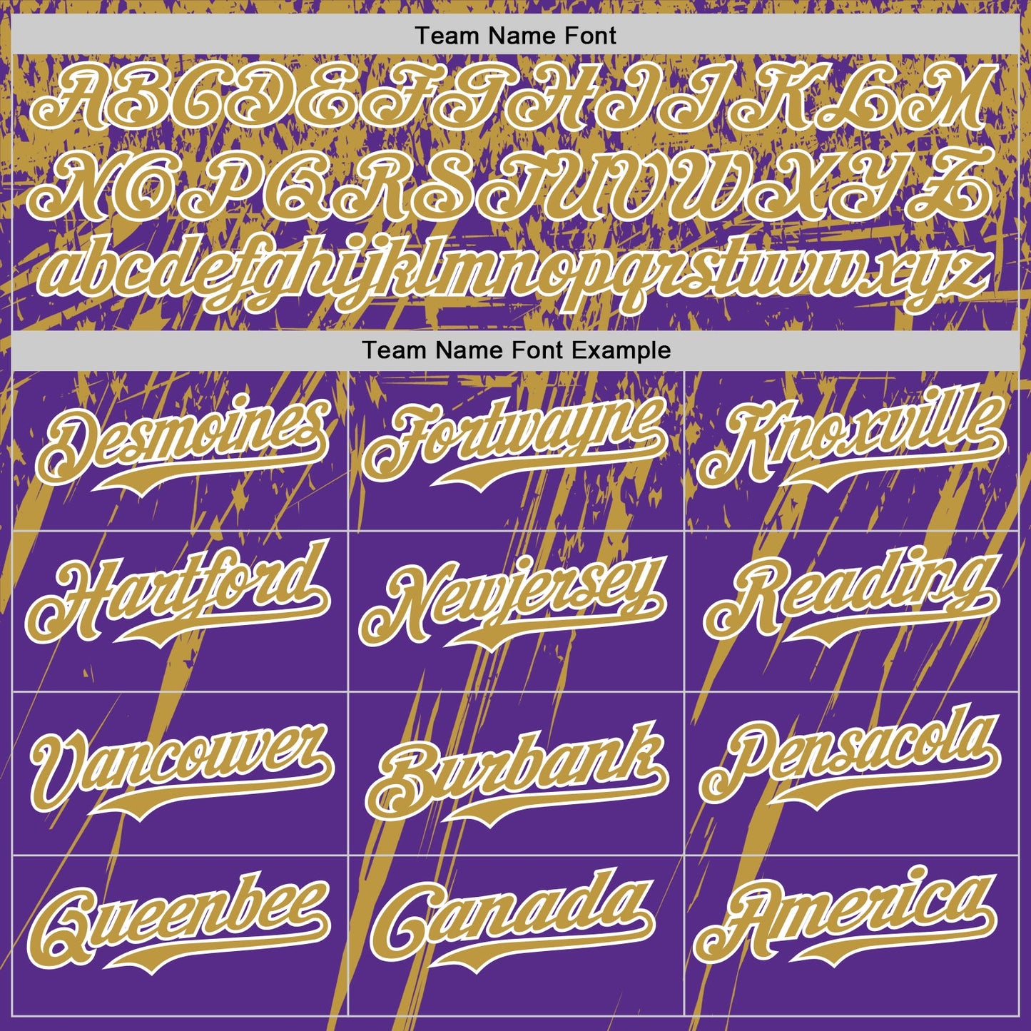 Custom Purple Old Gold-White Distressed Scratch Brush Stroke Authentic Baseball Jersey view 4
