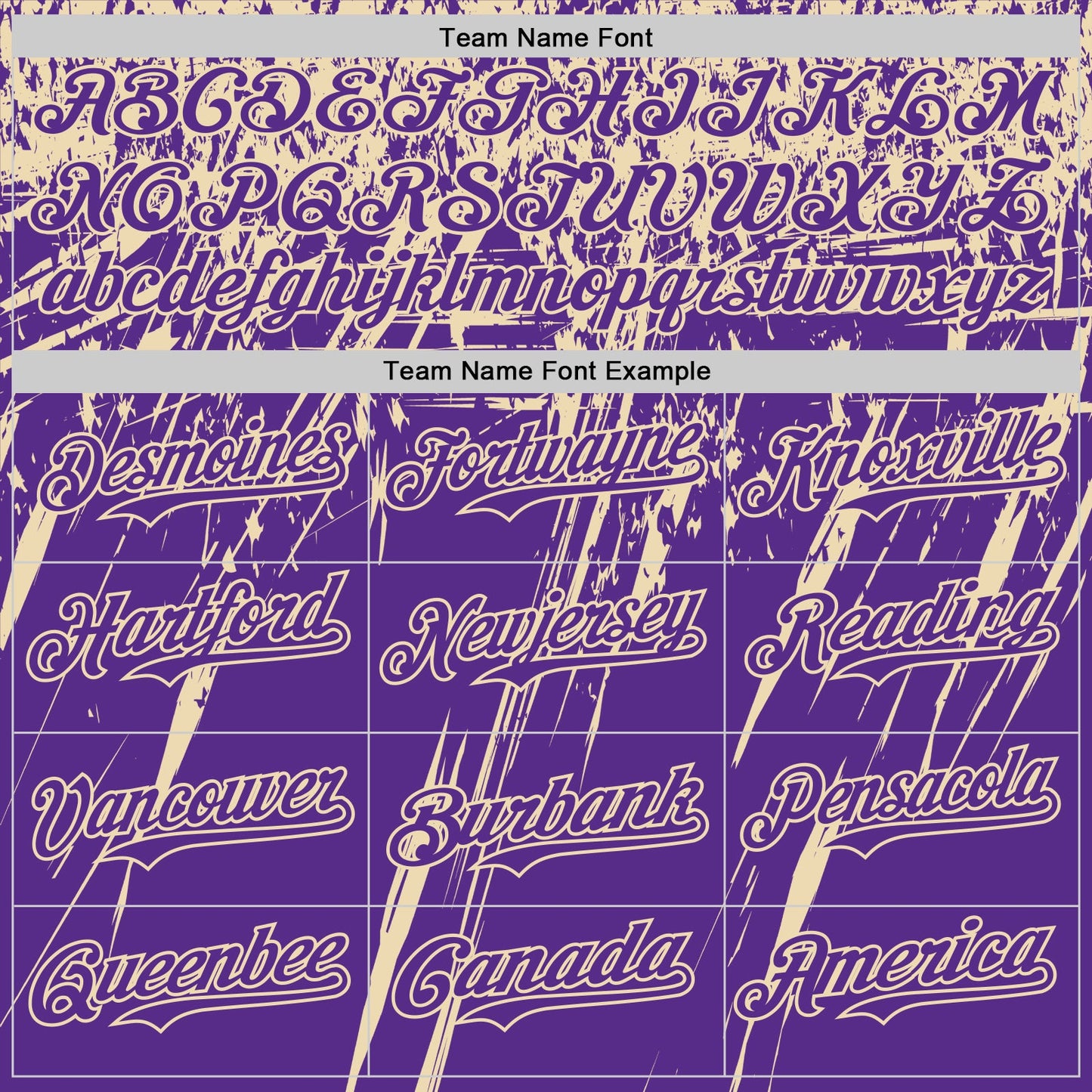 Custom Purple Cream Distressed Scratch Brush Stroke Authentic Baseball Jersey view 4