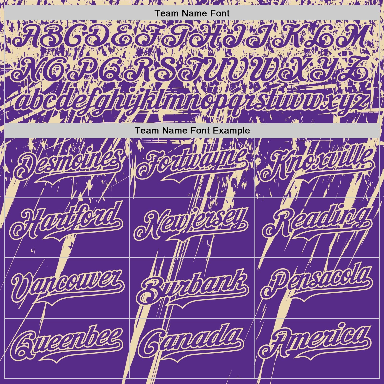 Custom Purple Cream Distressed Scratch Brush Stroke Authentic Baseball Jersey view 4