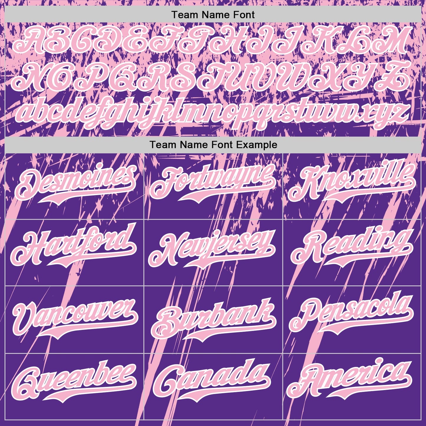 Custom Purple Light Pink-White Distressed Scratch Brush Stroke Authentic Baseball Jersey view 4