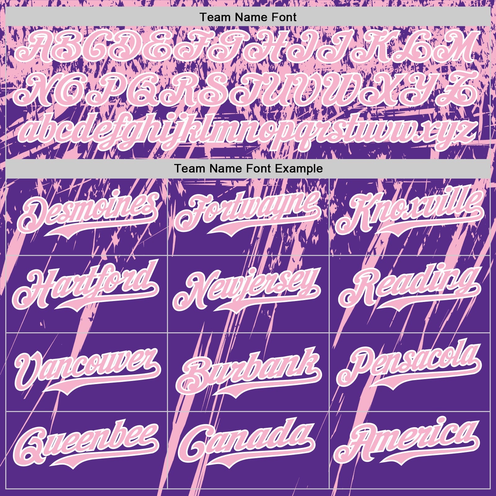 Custom Purple Light Pink-White Distressed Scratch Brush Stroke Authentic Baseball Jersey view 4