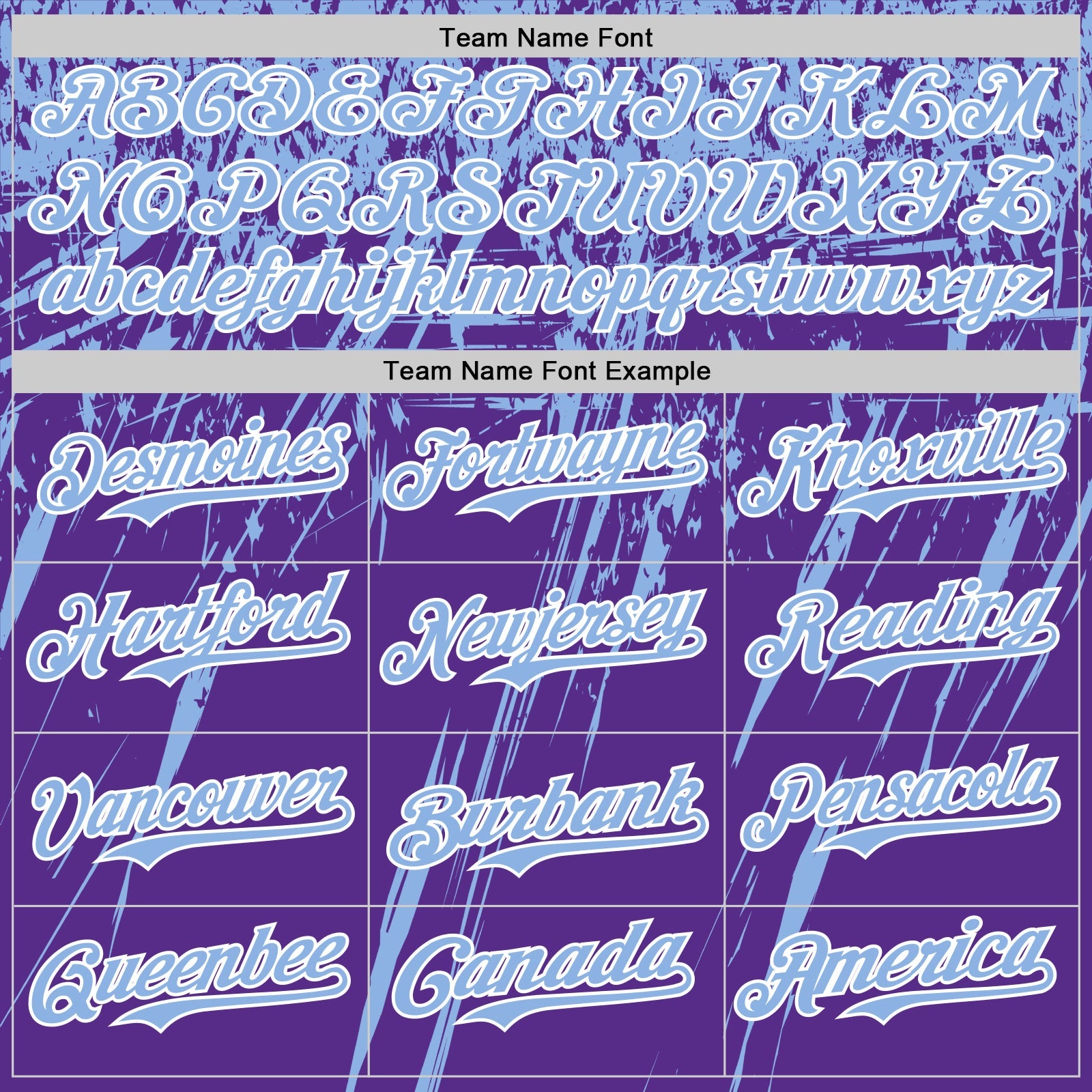 Custom Purple Light Blue-White Distressed Scratch Brush Stroke Authentic Baseball Jersey view 4