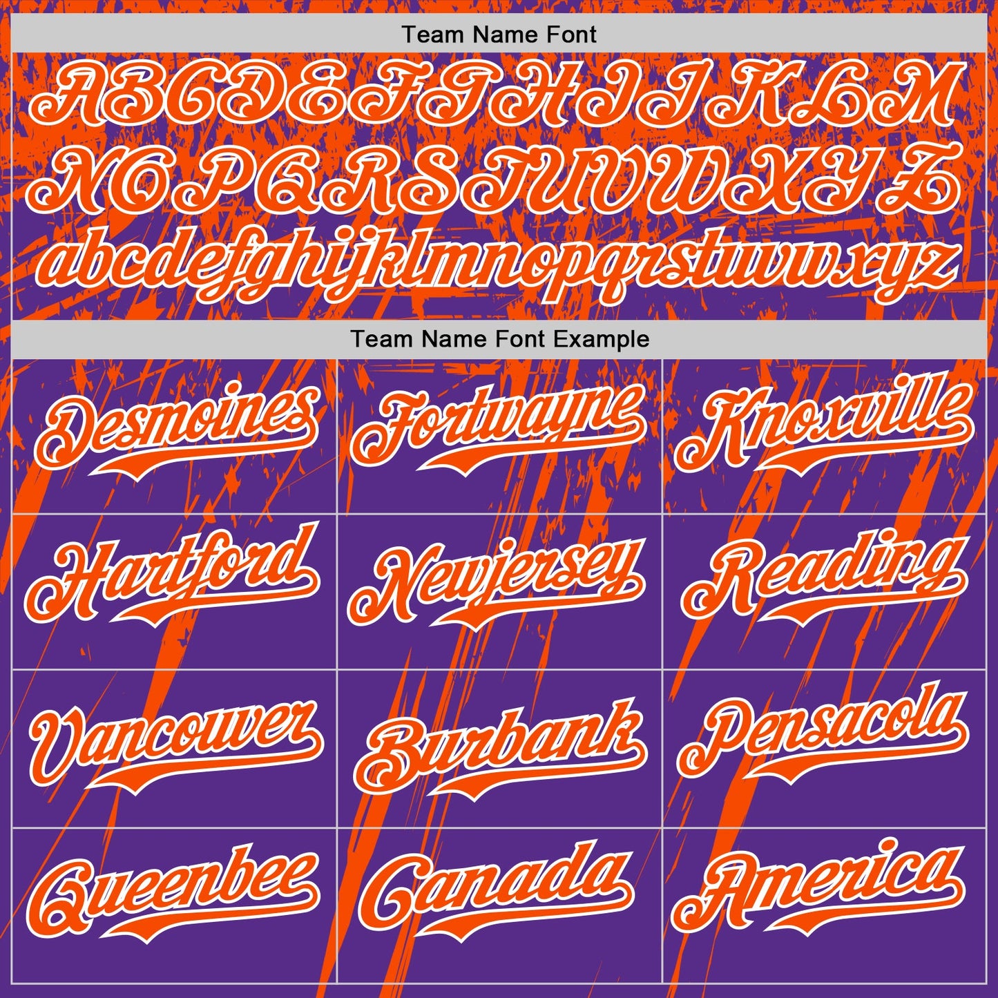 Custom Purple Orange-White Distressed Scratch Brush Stroke Authentic Baseball Jersey view 4