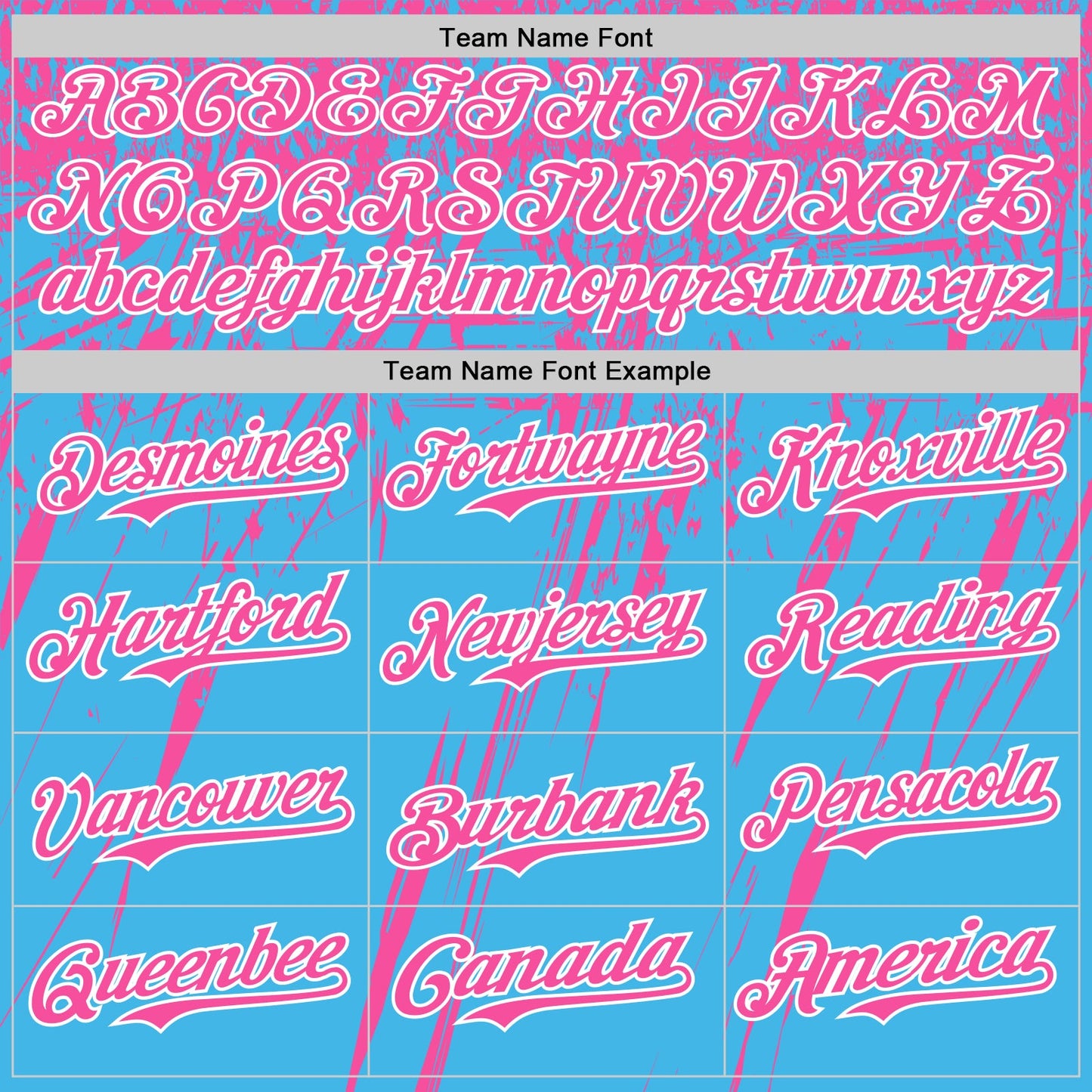 Custom Sky Blue Pink-White Distressed Scratch Brush Stroke Authentic Baseball Jersey view 4