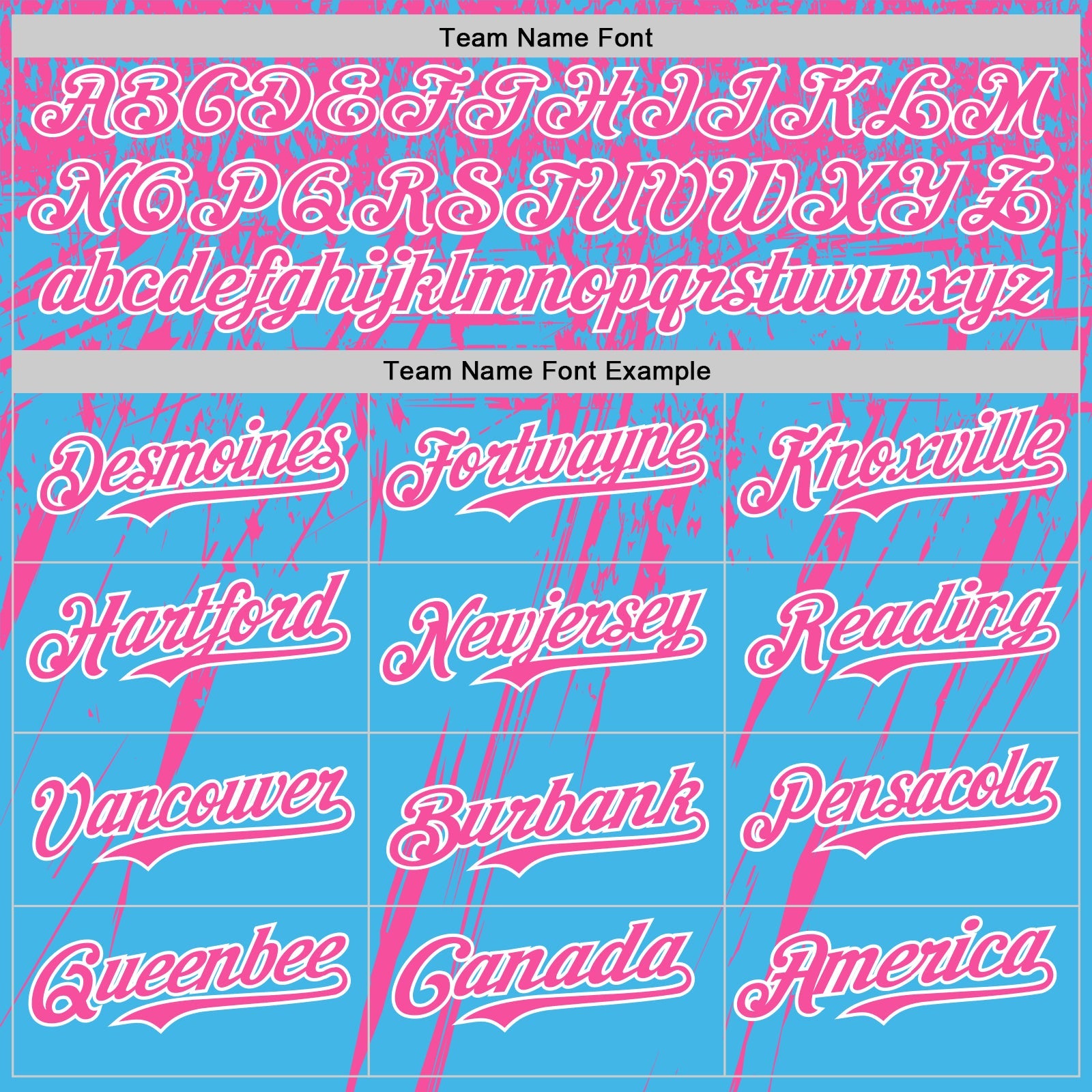 Custom Sky Blue Pink-White Distressed Scratch Brush Stroke Authentic Baseball Jersey view 4