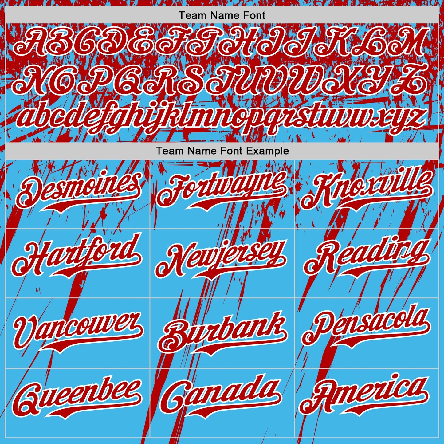 Custom Sky Blue Red-White Distressed Scratch Brush Stroke Authentic Baseball Jersey view 4