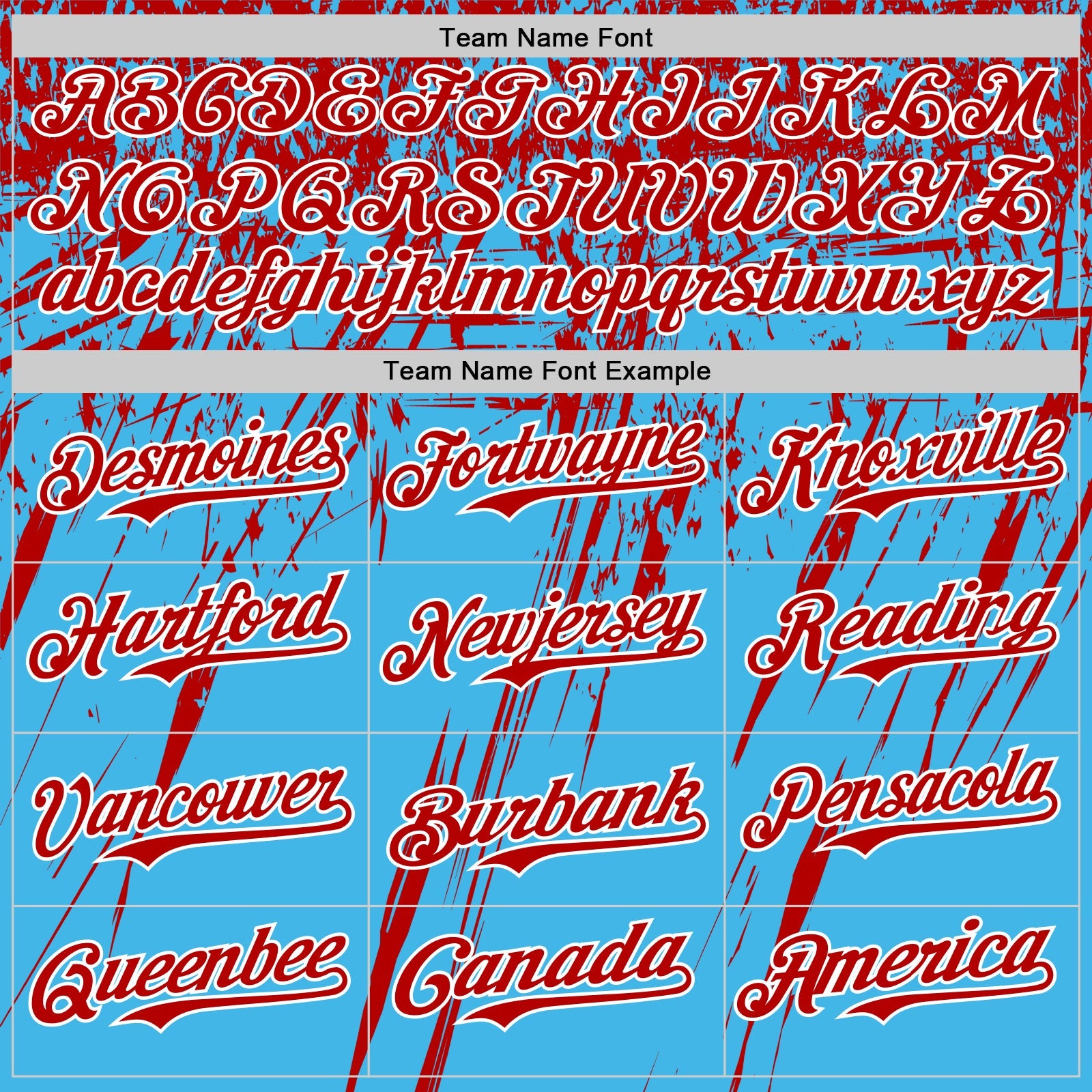 Custom Sky Blue Red-White Distressed Scratch Brush Stroke Authentic Baseball Jersey view 4