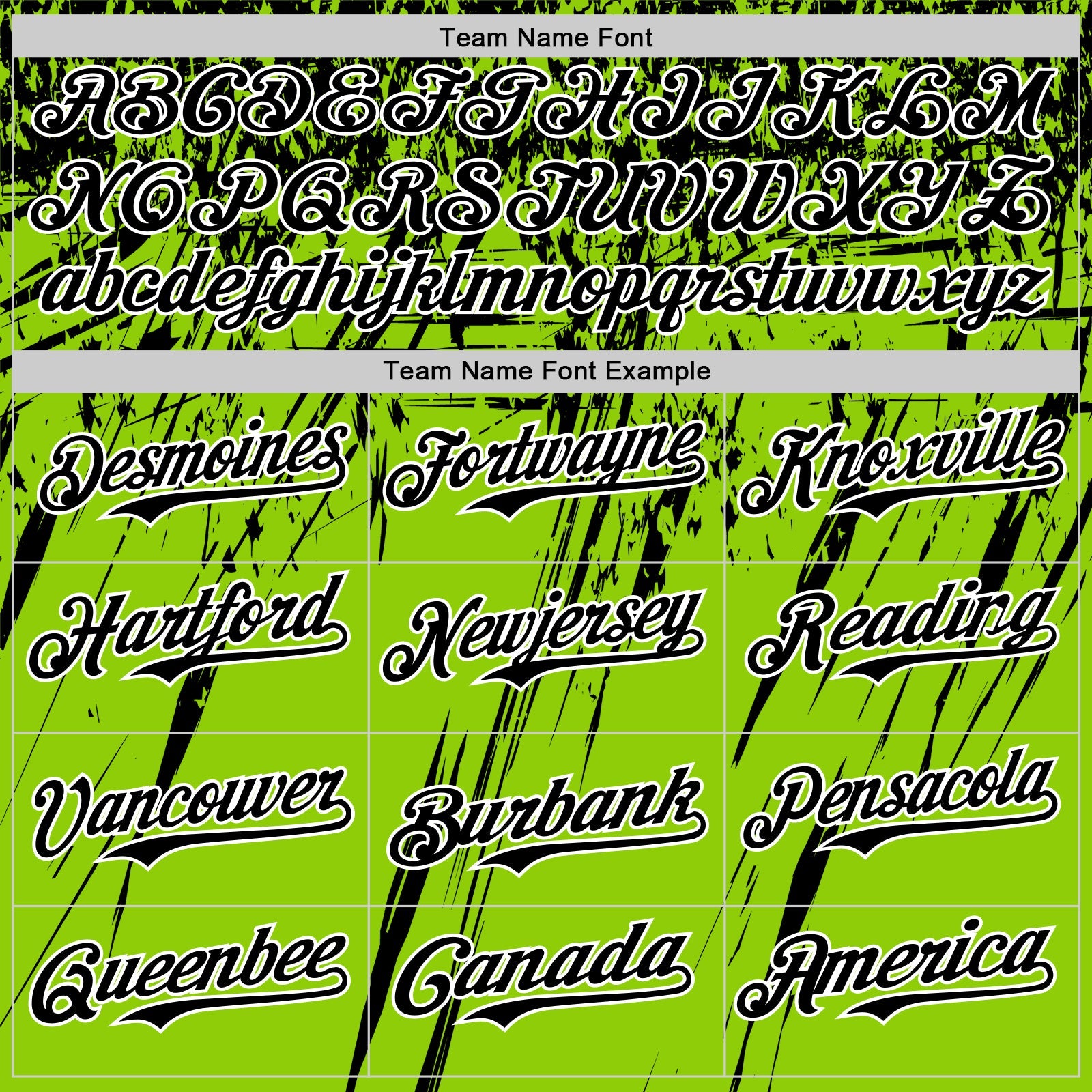 Custom Neon Green Black-White Distressed Scratch Brush Stroke Authentic Baseball Jersey view 4