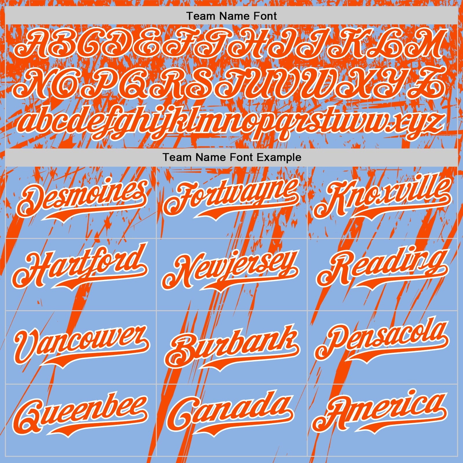 Custom Light Blue Orange-White Distressed Scratch Brush Stroke Authentic Baseball Jersey view 4