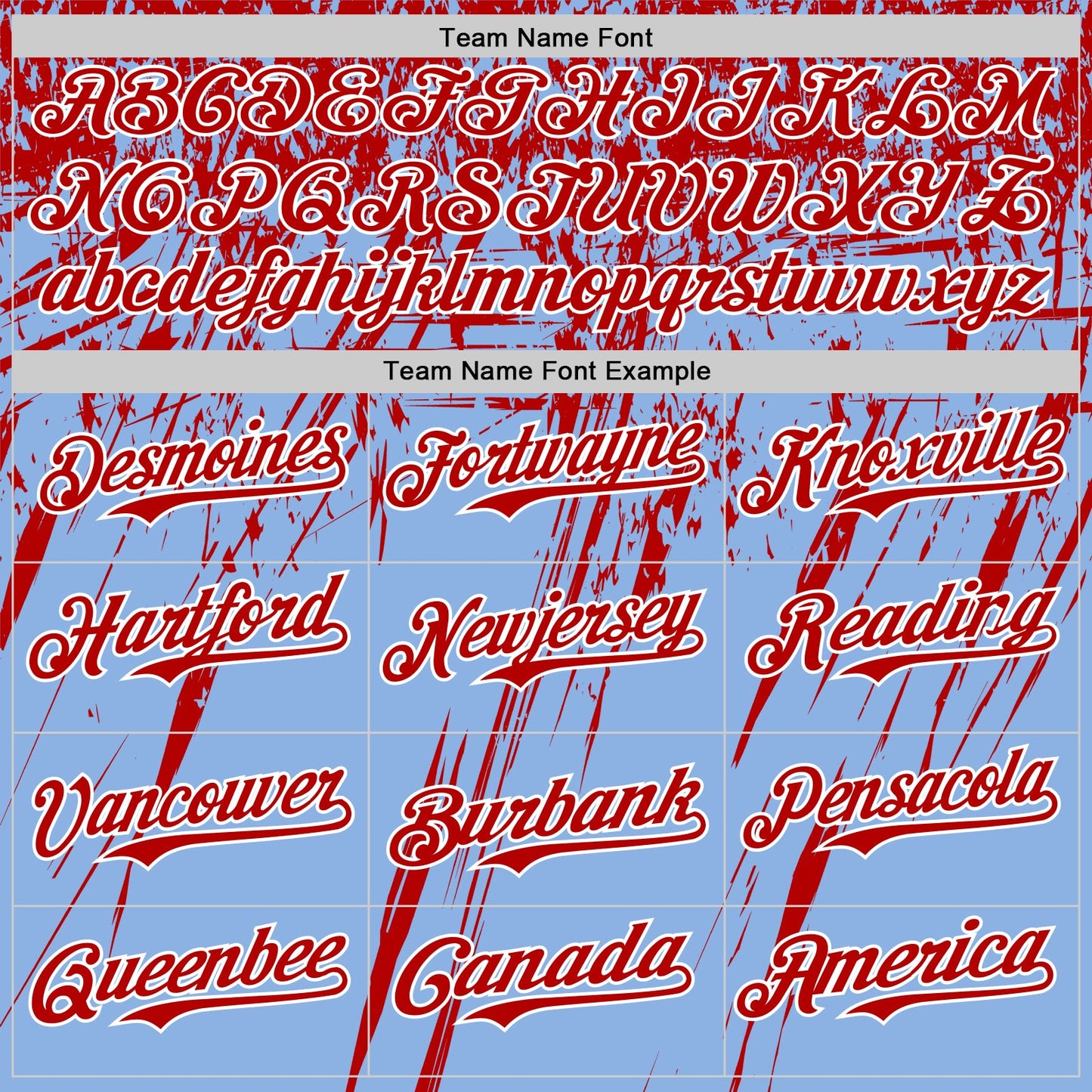 Custom Light Blue Red-White Distressed Scratch Brush Stroke Authentic Baseball Jersey view 4