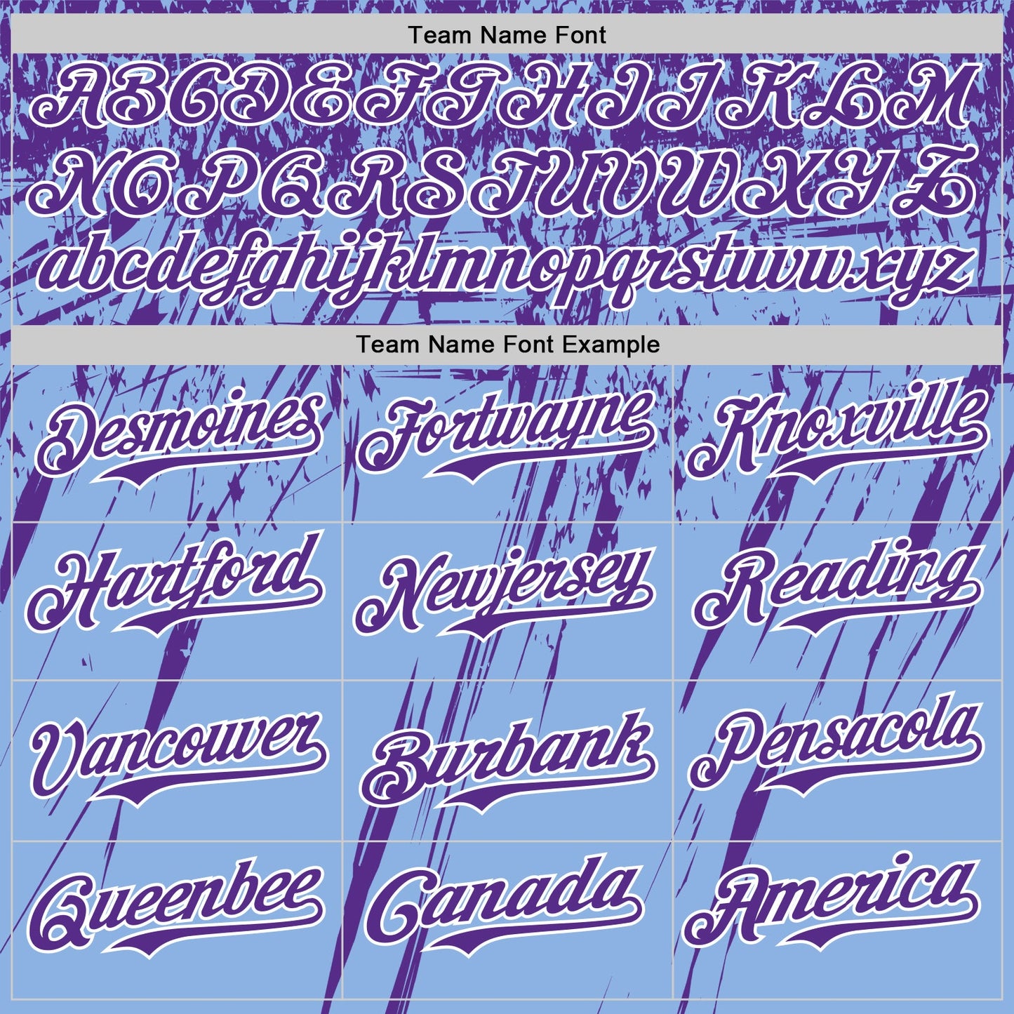 Custom Light Blue Purple-White Distressed Scratch Brush Stroke Authentic Baseball Jersey view 4