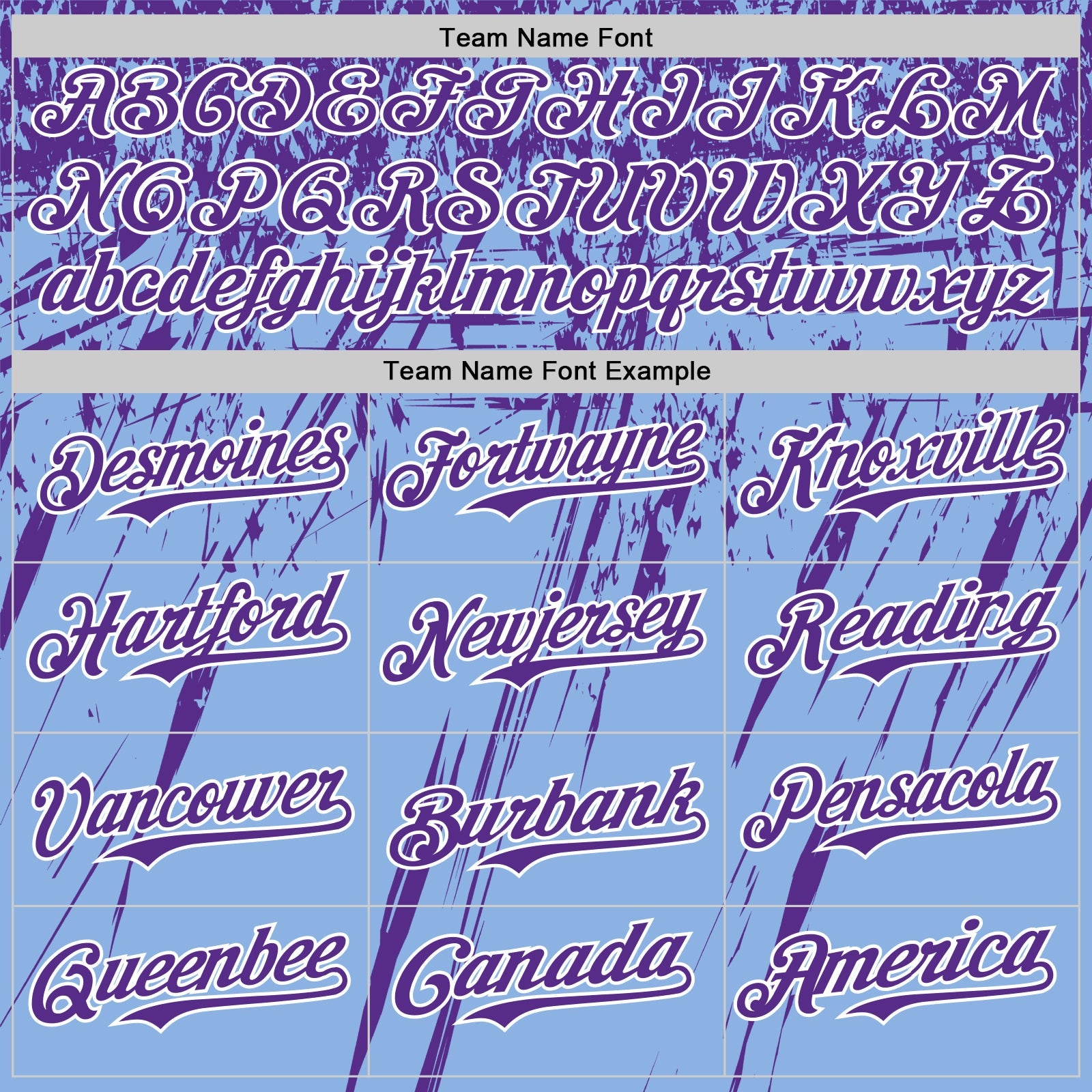Custom Light Blue Purple-White Distressed Scratch Brush Stroke Authentic Baseball Jersey view 4
