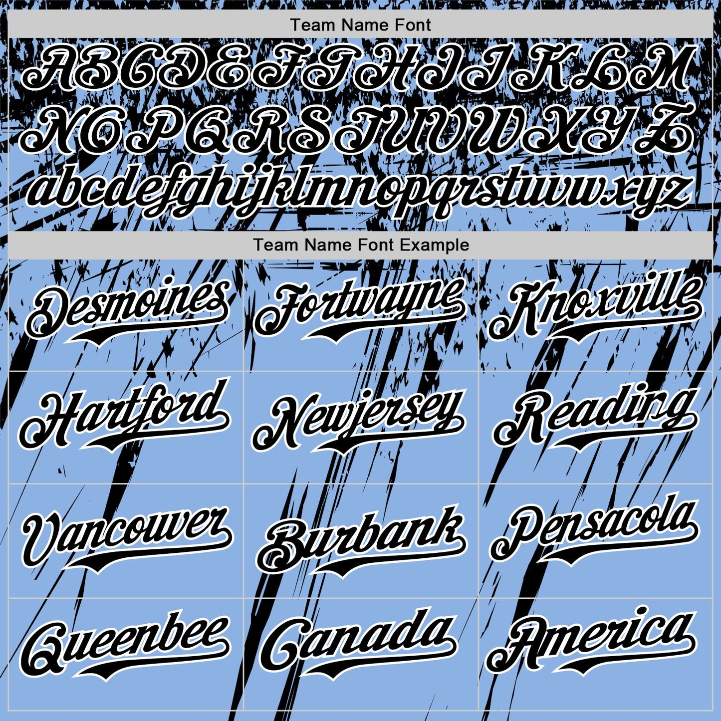Custom Light Blue Black-White Distressed Scratch Brush Stroke Authentic Baseball Jersey view 4