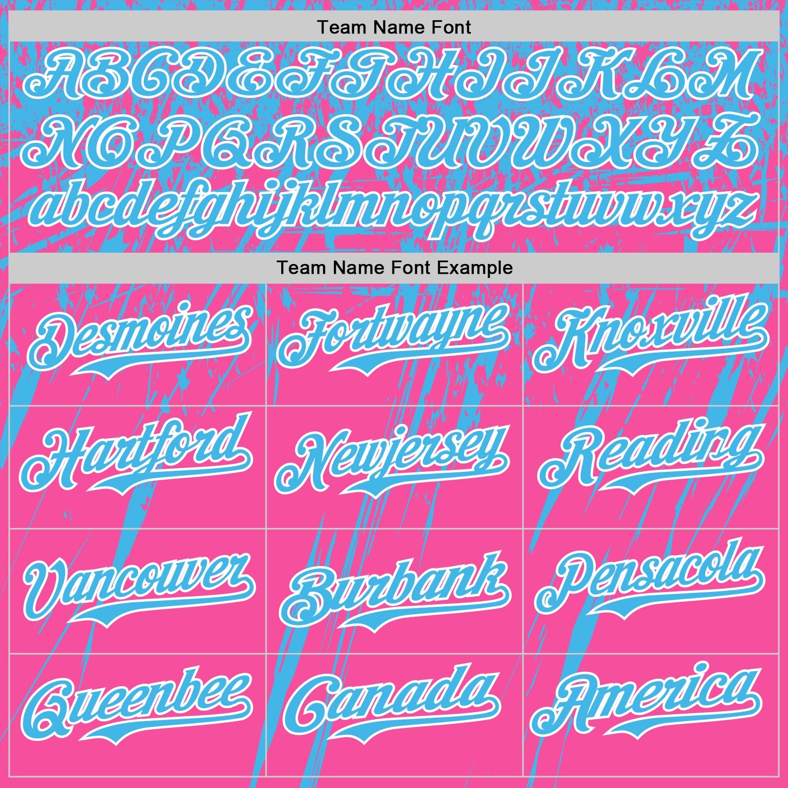 Custom Pink Sky Blue-White Distressed Scratch Brush Stroke Authentic Baseball Jersey view 4