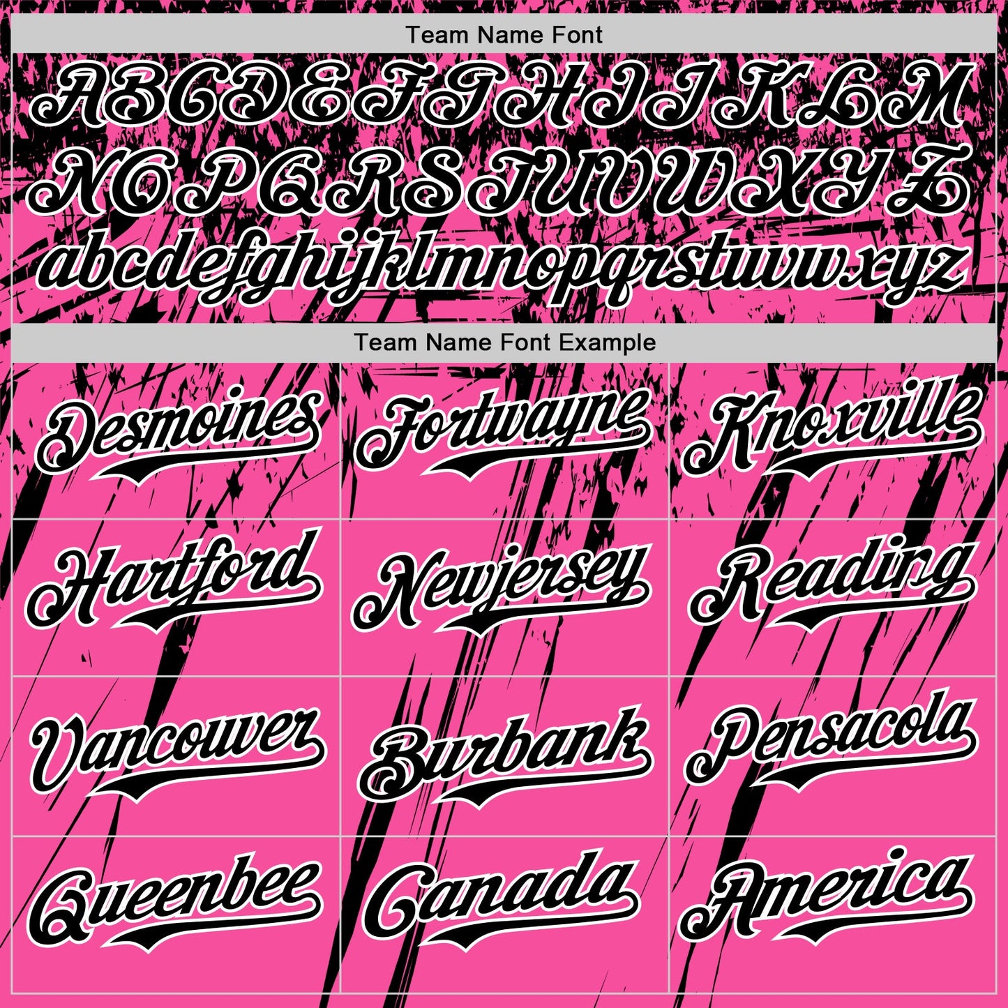 Custom Pink Black-White Distressed Scratch Brush Stroke Authentic Baseball Jersey view 4