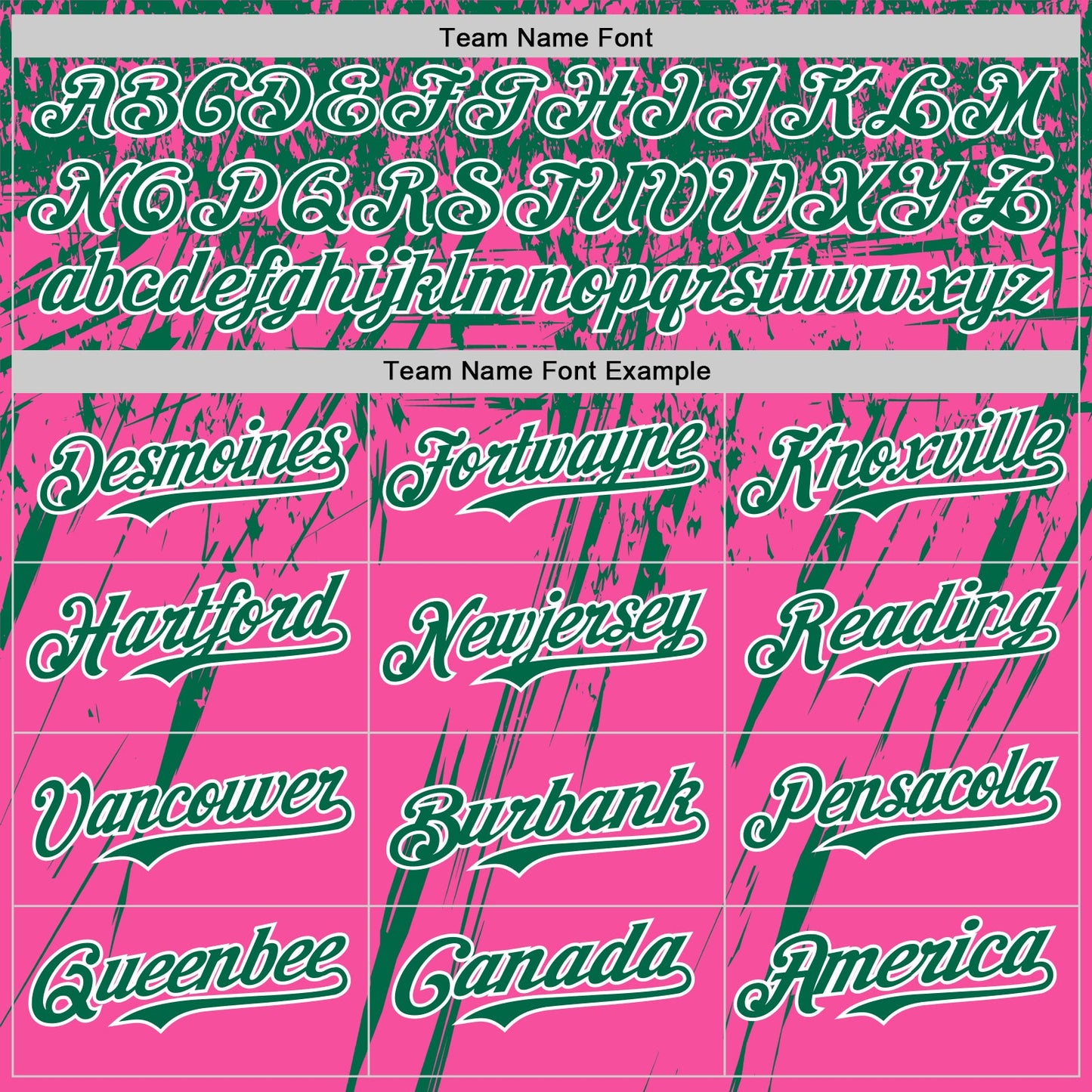 Custom Pink Kelly Green-White Distressed Scratch Brush Stroke Authentic Baseball Jersey view 4