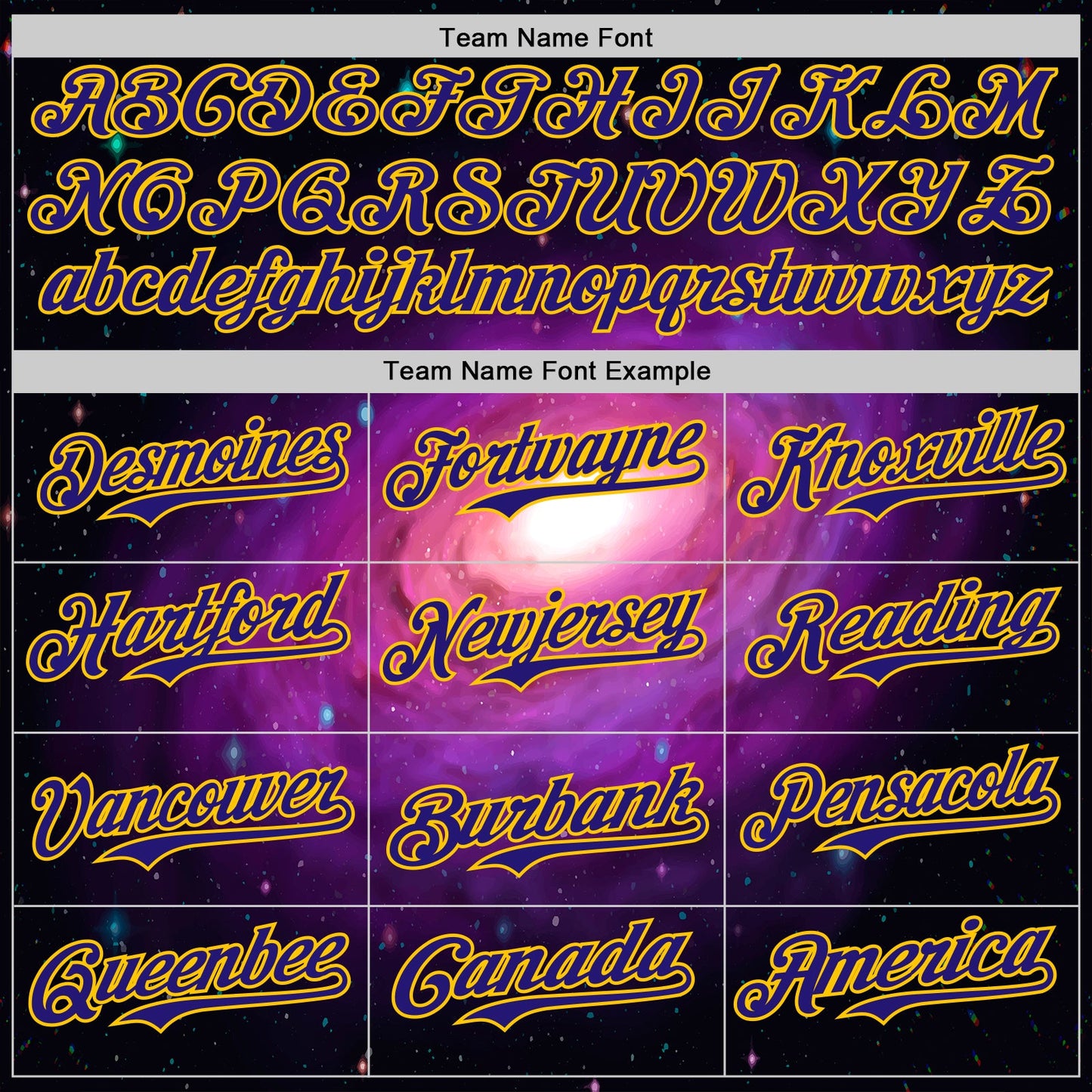 Custom Black Dark Purple-Yellow Alien UFO Space Galaxy Authentic Baseball Jersey view 4