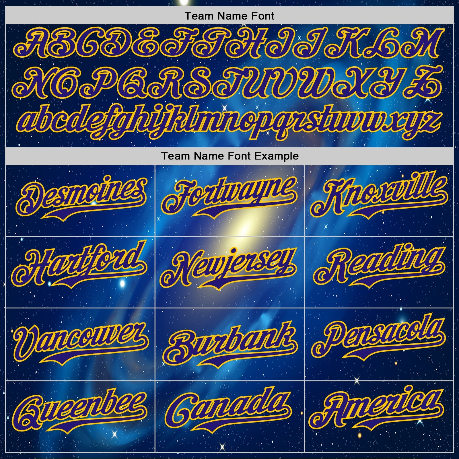 Custom Navy Dark Purple-Yellow Alien UFO Space Galaxy Authentic Baseball Jersey view 4