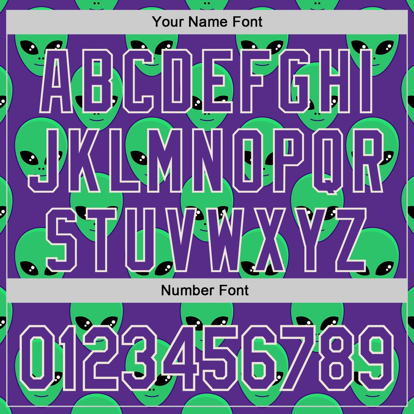 Custom Purple Green-Cream Cartoon Alien Authentic Baseball Jersey view 5